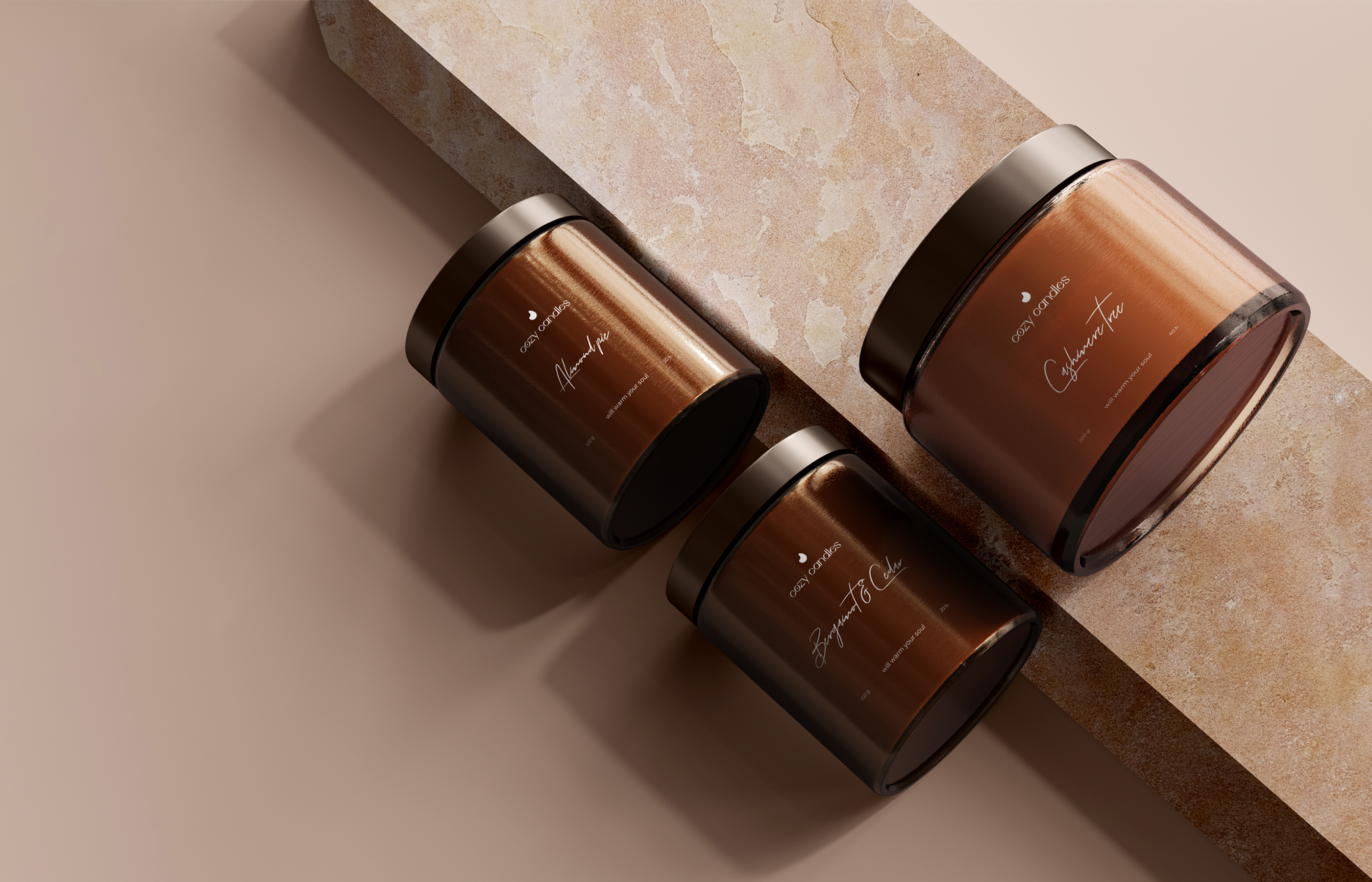 Cozy candles — Логотип и упаковка — Изображение №2 — Брендинг на Dprofile