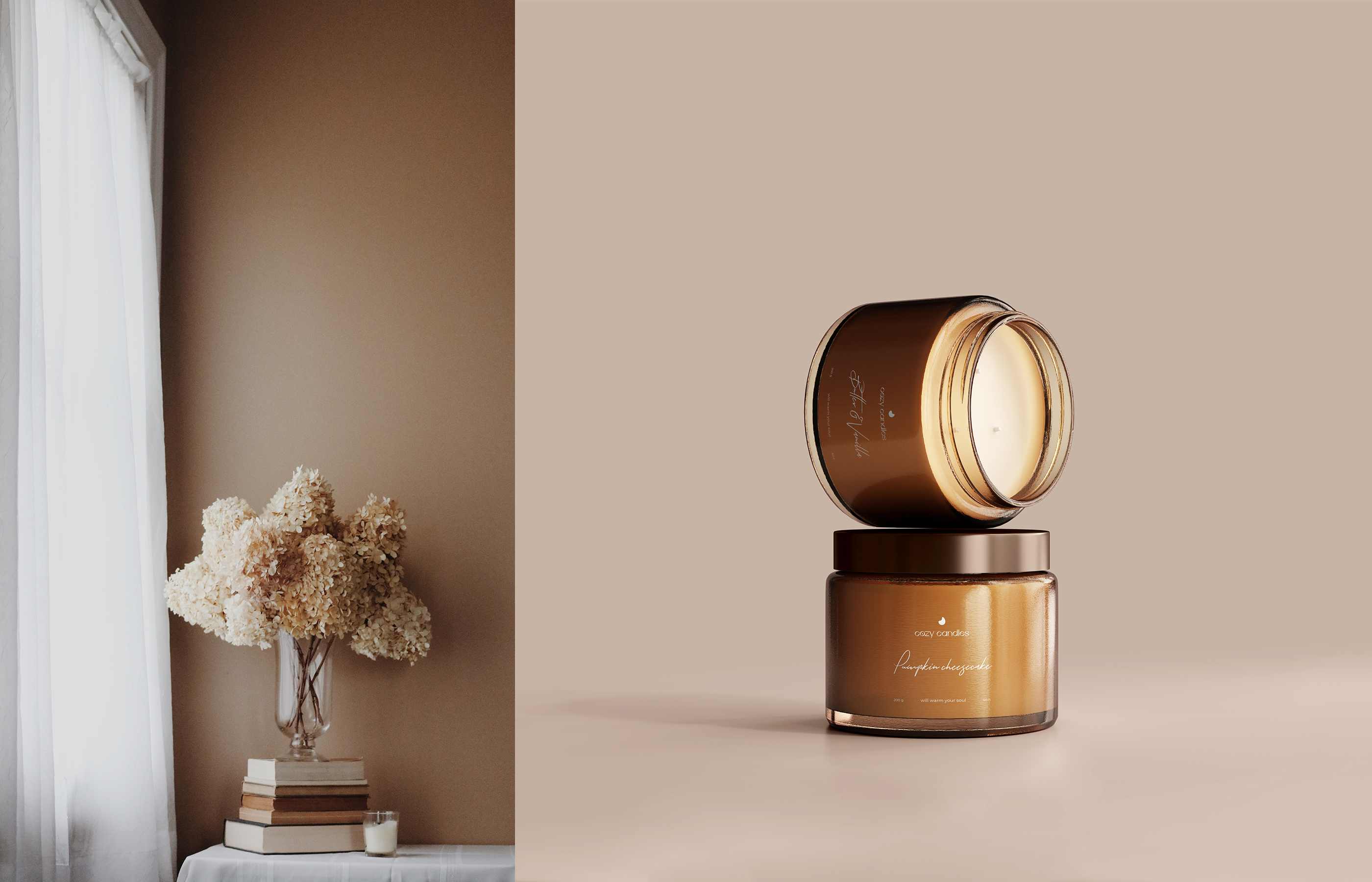 Cozy candles — Логотип и упаковка — Изображение №8 — Брендинг на Dprofile