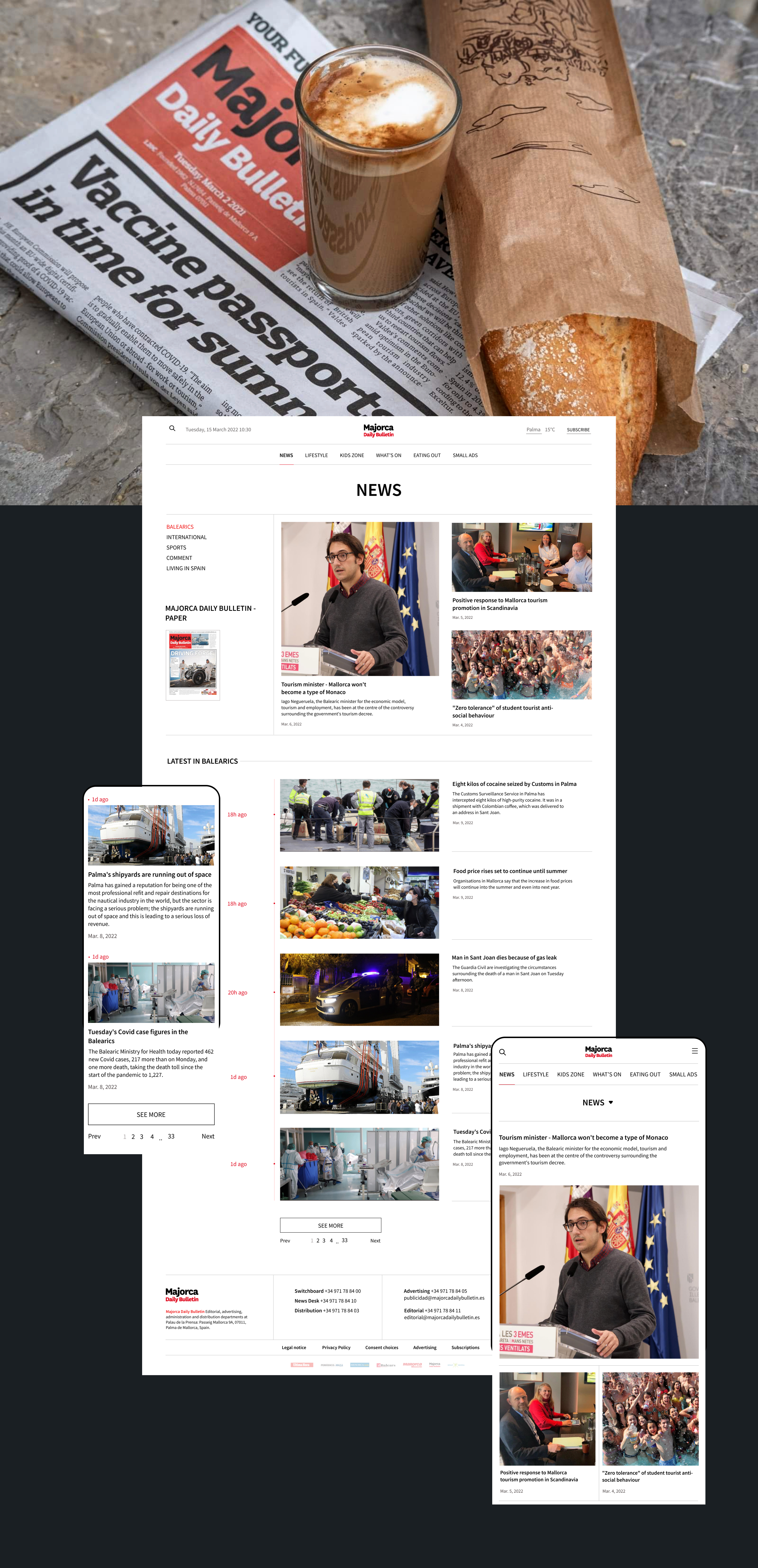 Majorca Daily Bulletin — News Website — Изображение №4 — Интерфейсы, Брендинг на Dprofile