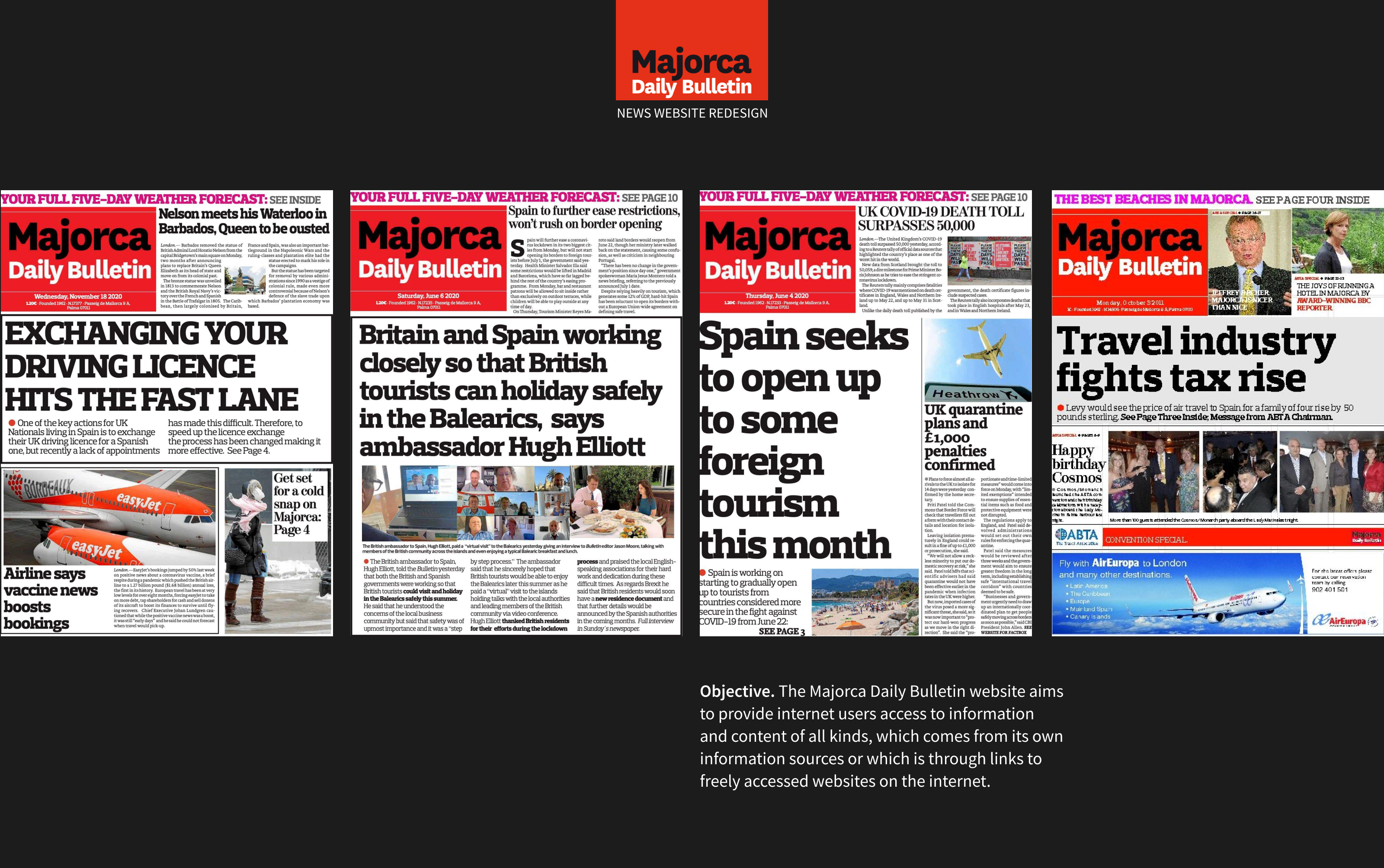 Majorca Daily Bulletin — News Website — Изображение №1 — Интерфейсы, Брендинг на Dprofile