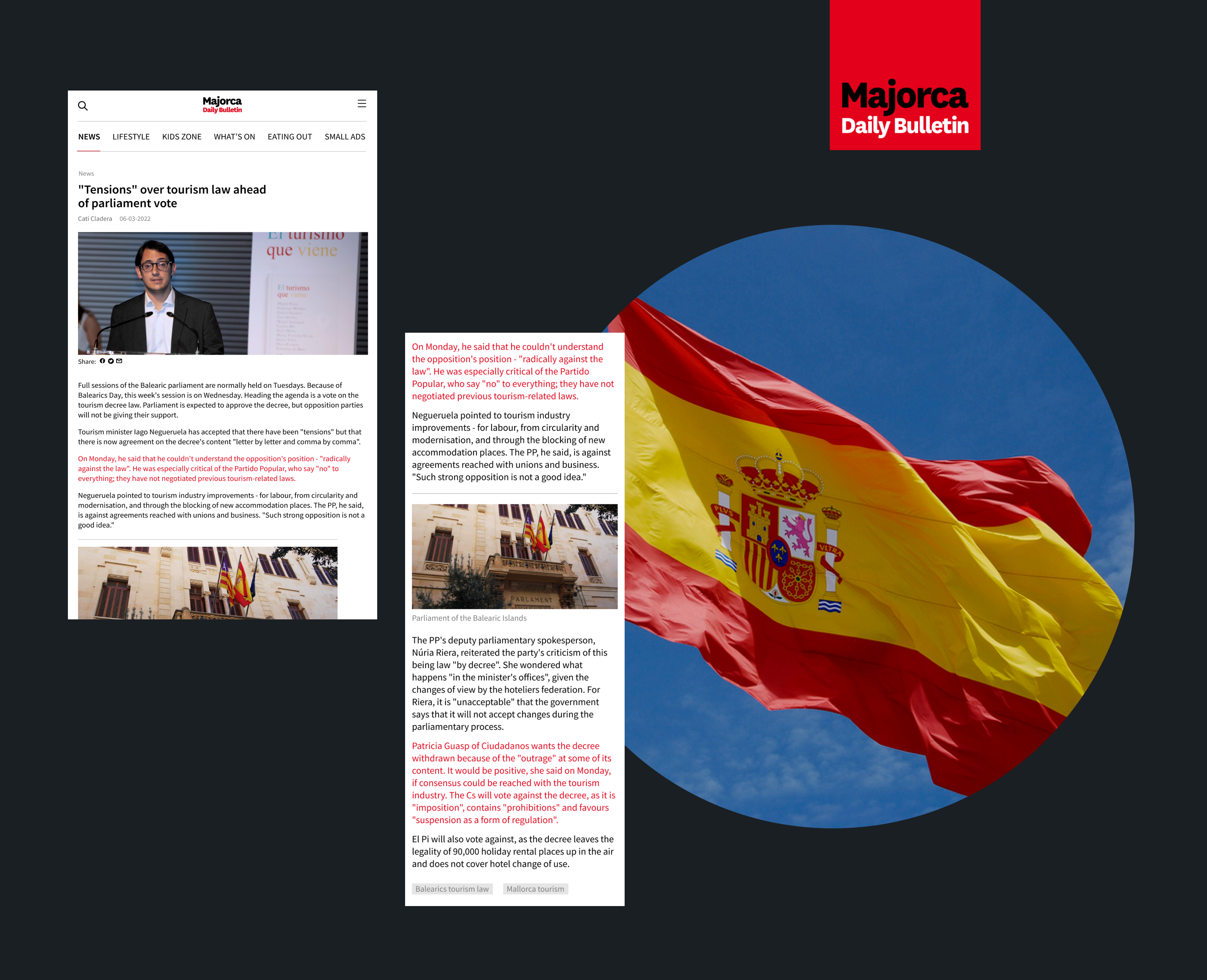 Majorca Daily Bulletin — News Website — Изображение №8 — Интерфейсы, Брендинг на Dprofile