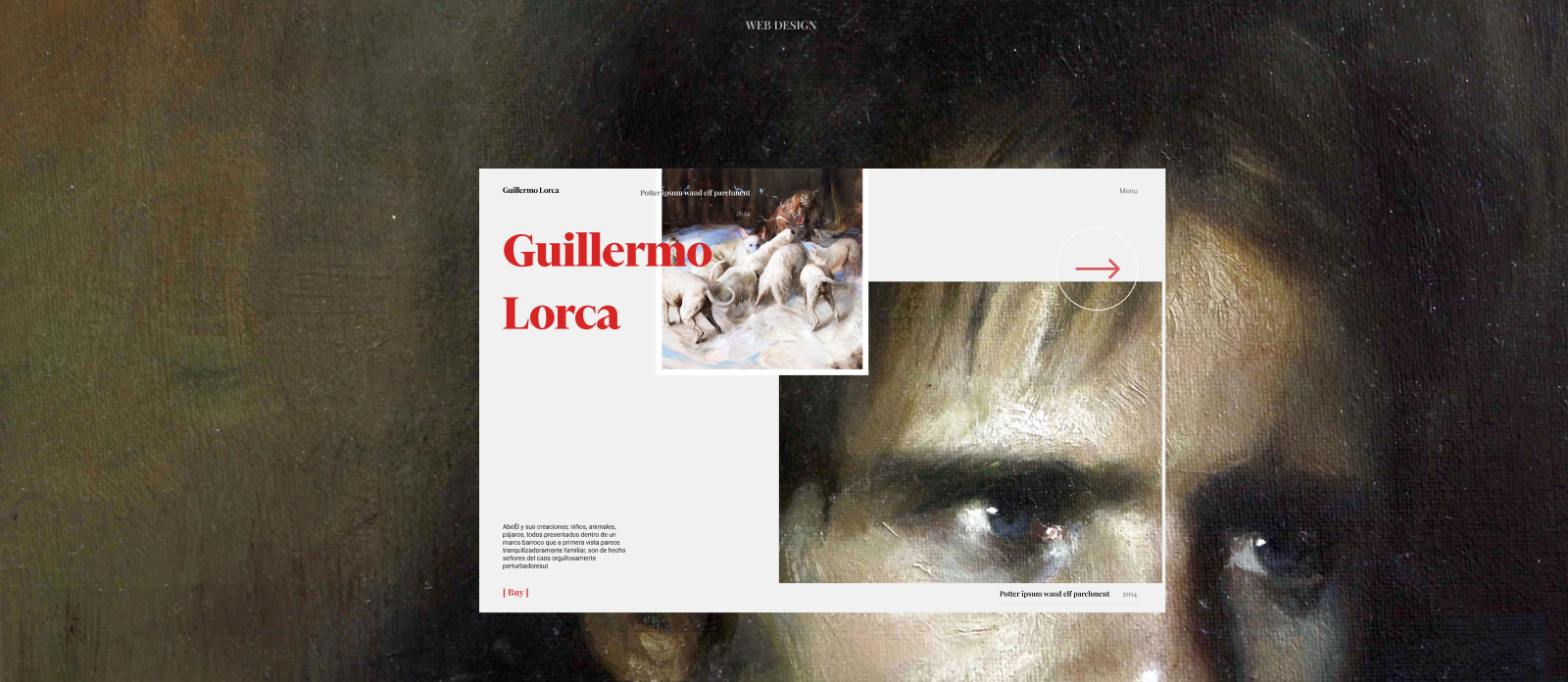 Сайт-визитка художника Guillermo Lorca — Изображение №1 — Интерфейсы на Dprofile