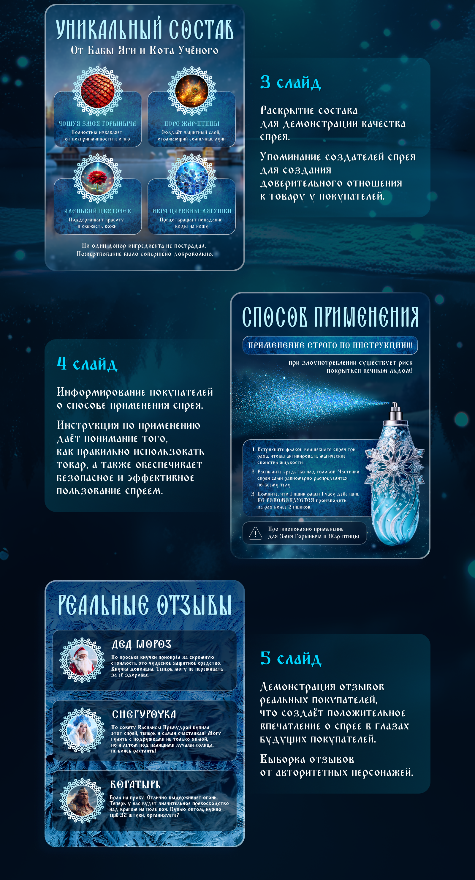 Спрей "Ледяной покров" | Конкурс Лукоморье 2024 — Изображение №5 — Графика, Маркетинг на Dprofile