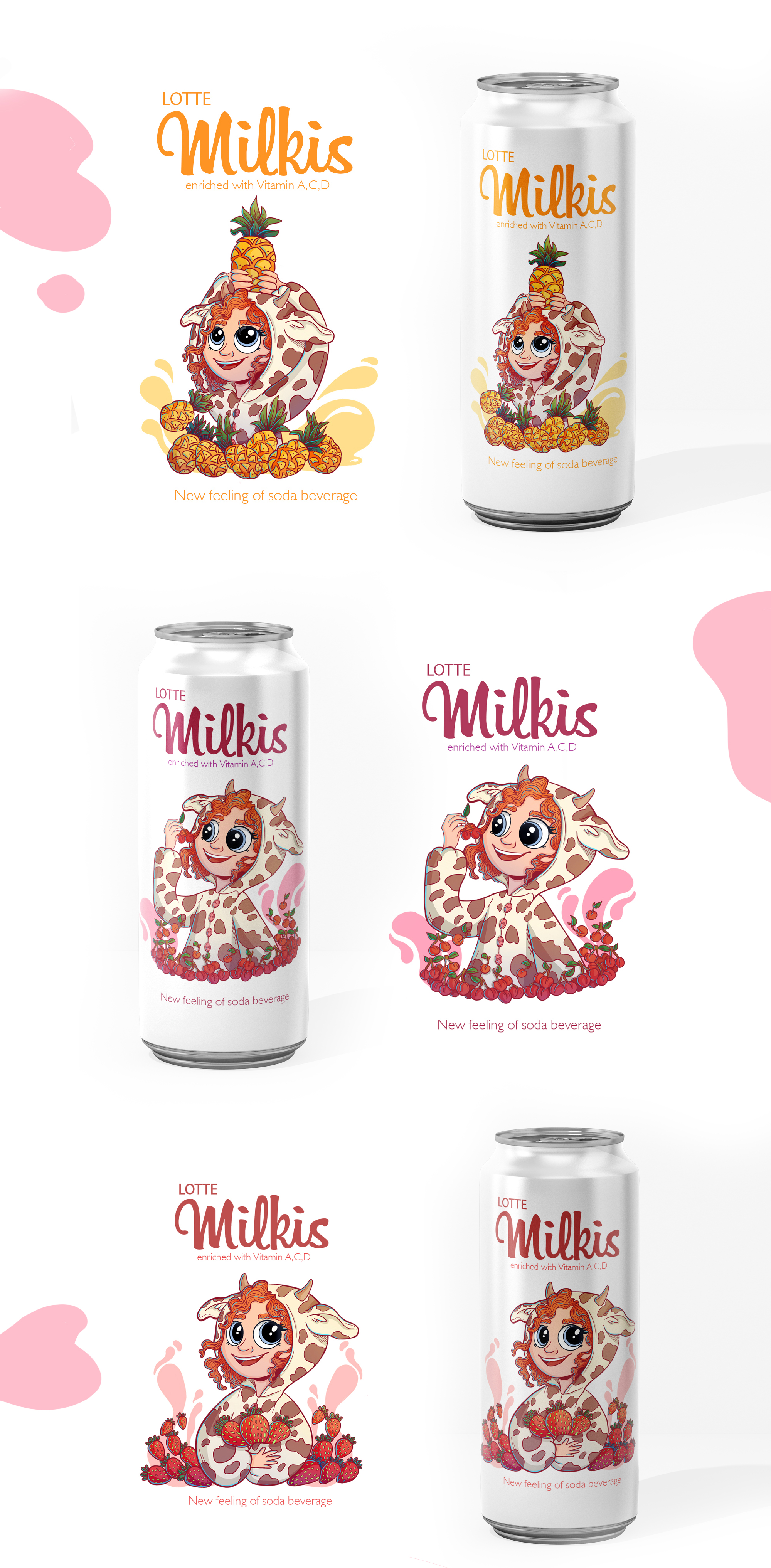 Бренд-персонаж для упаковки газированного напитка — Изображение №5 — Брендинг, Иллюстрация на Dprofile
