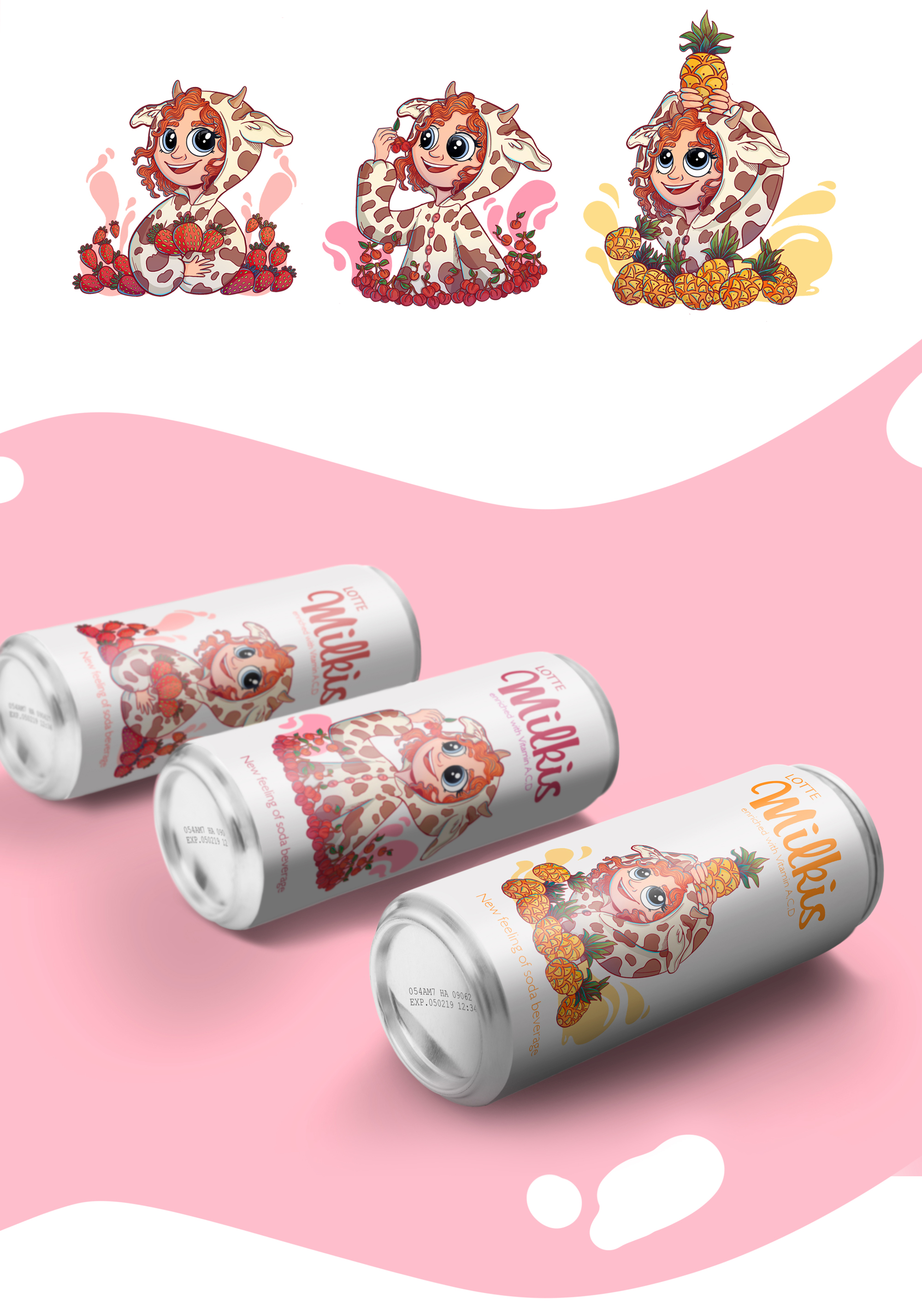 Бренд-персонаж для упаковки газированного напитка — Изображение №4 — Брендинг, Иллюстрация на Dprofile