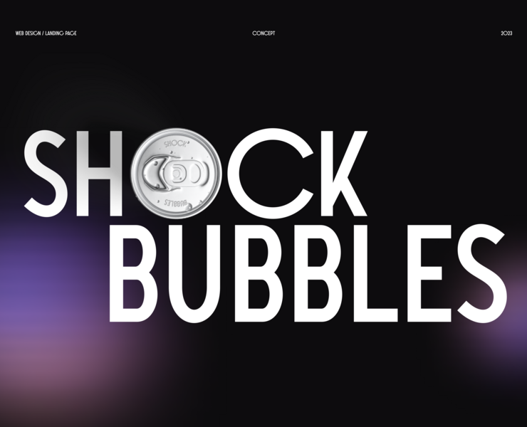 Shock Bubbles — Landing Page Concept — Интерфейсы на Dprofile