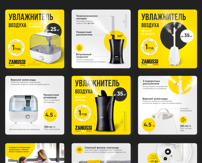 Инфографика ZANUSSI | 21 слайд — Графика на Dprofile