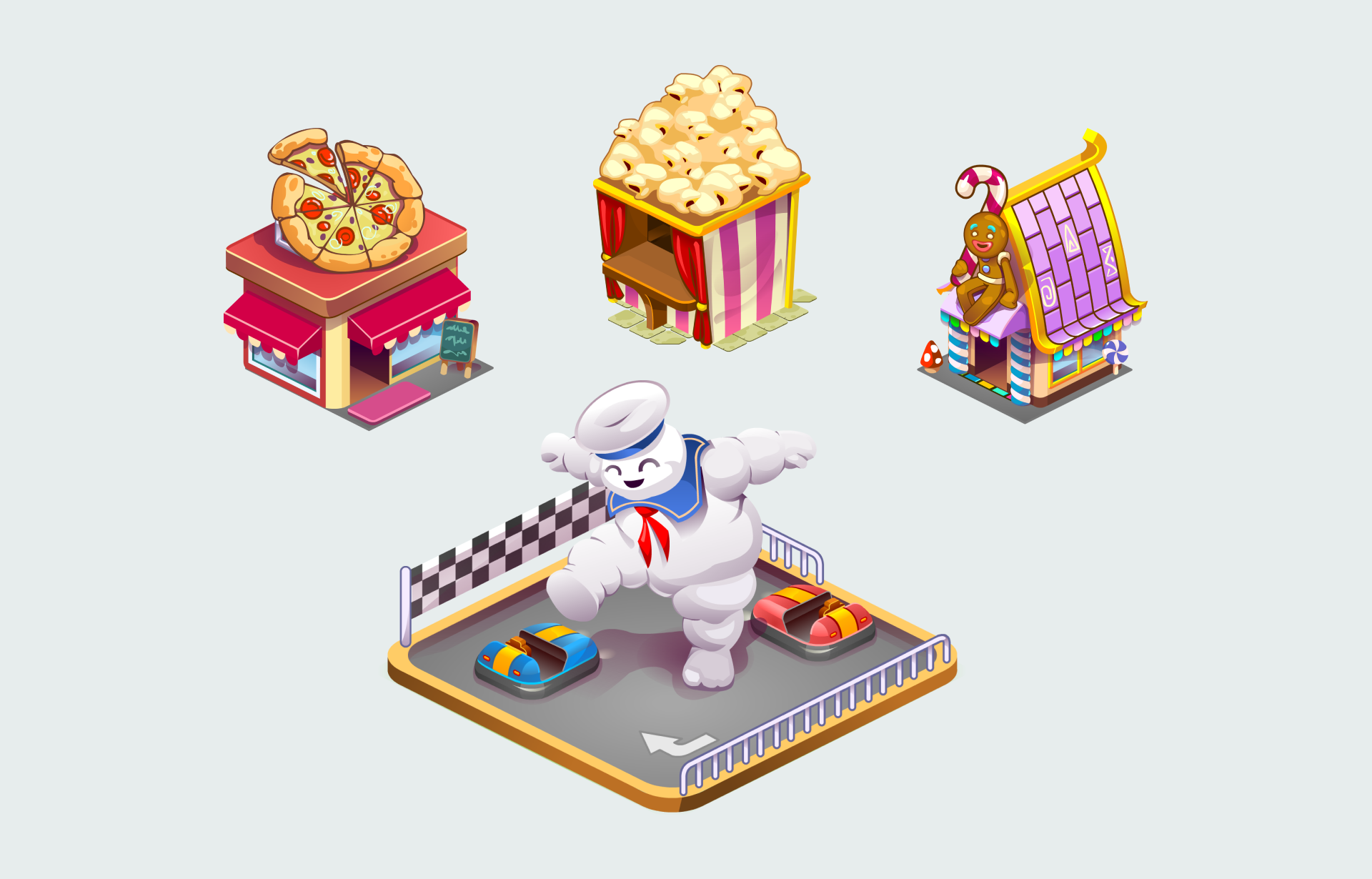 Game ART + UI | Philip's Dream Park — Изображение №7 — Интерфейсы, Иллюстрация на Dprofile