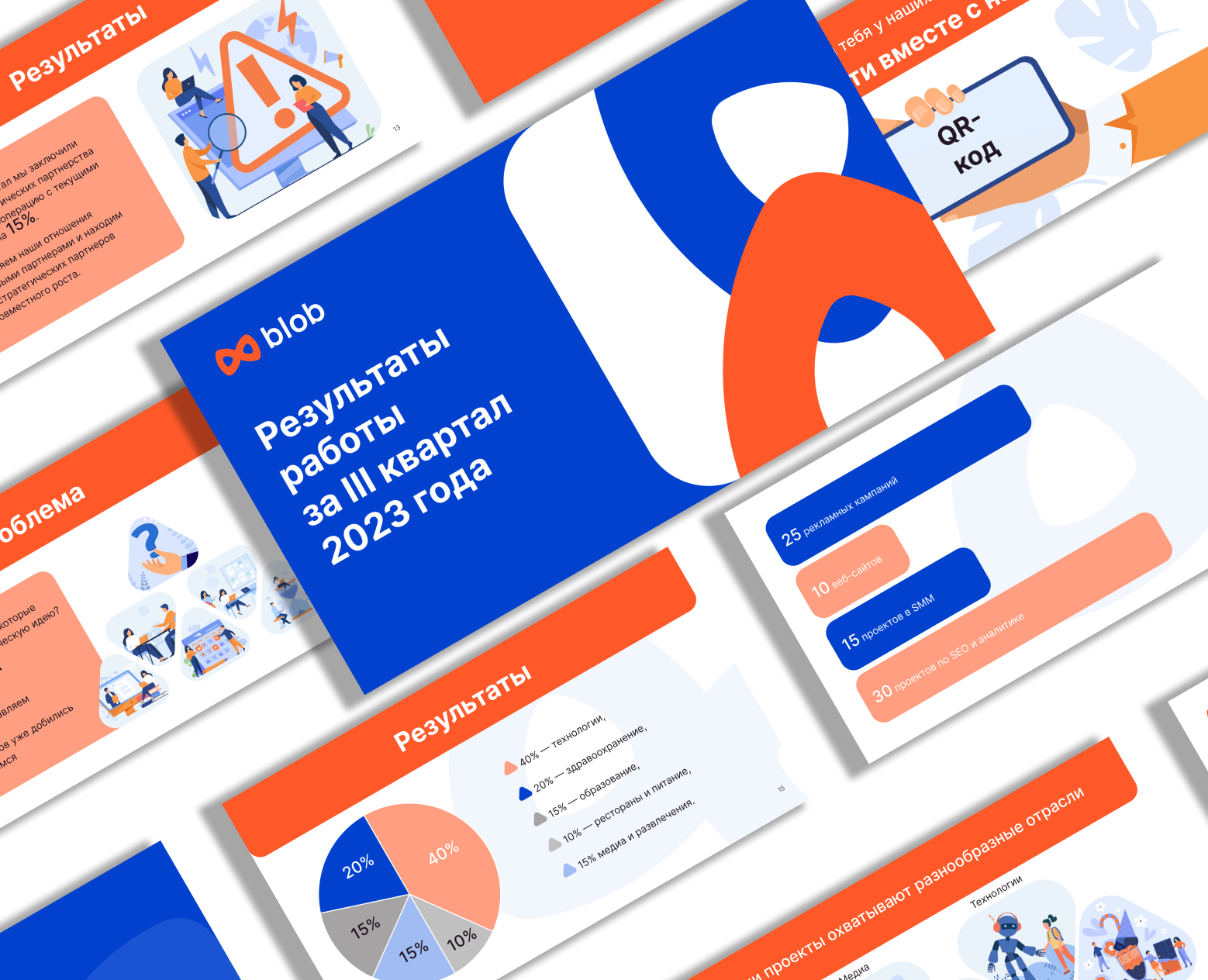 Презентация для маркетингового агентства «Blob» на Dprofile
