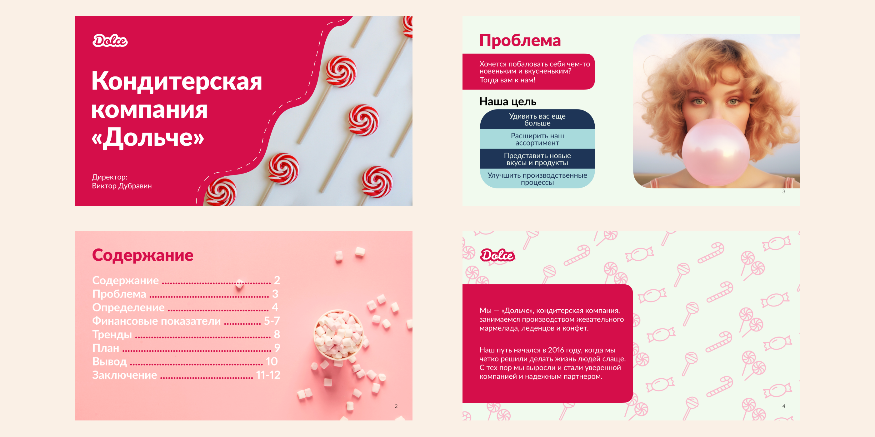 Презентация для кондитерской компании «Dolce» — Изображение №4 — Интерфейсы, Маркетинг на Dprofile