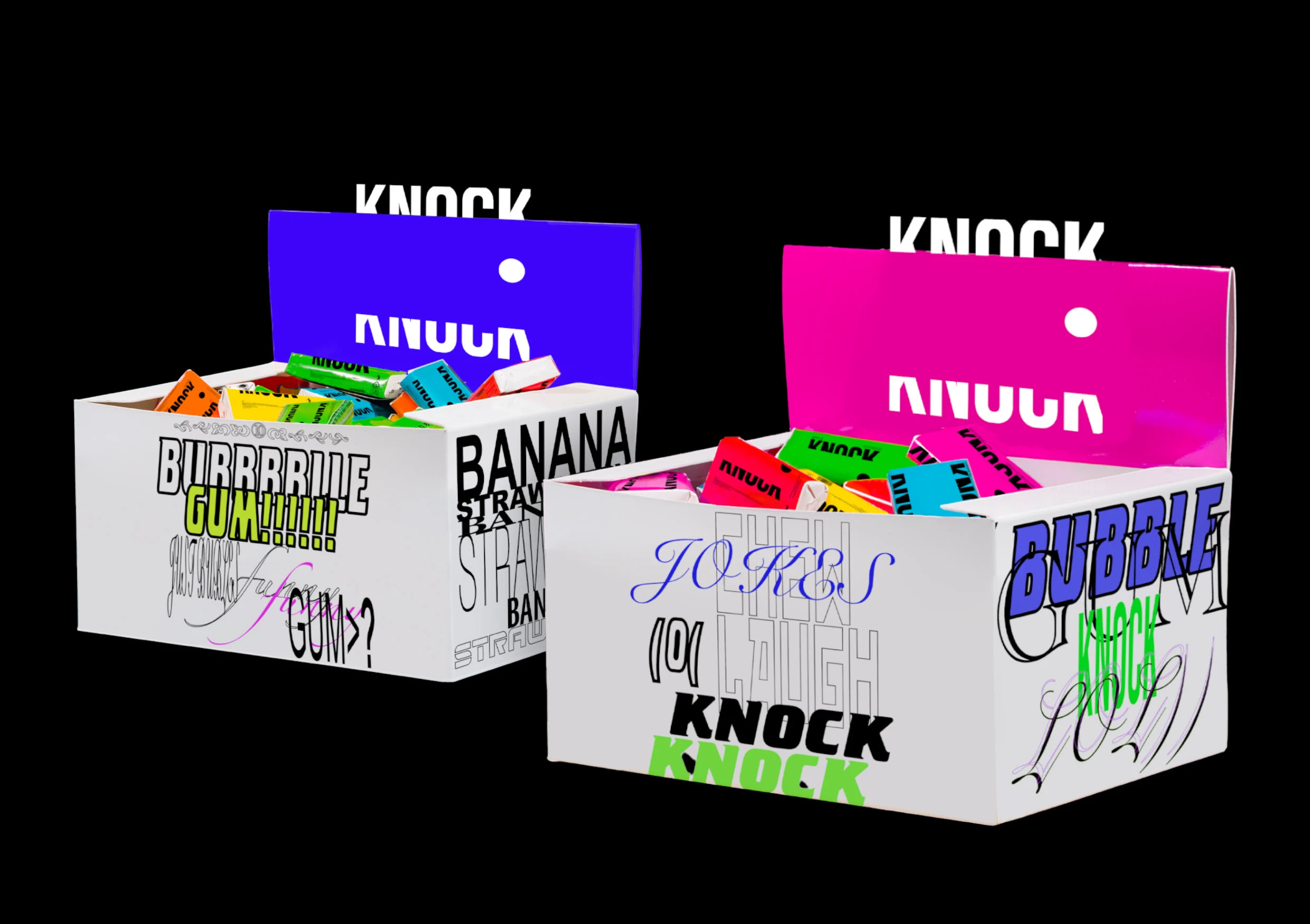 Жевательная резинка  с шутками-вкладышами  Knock-Knock — Изображение №5 — Брендинг на Dprofile