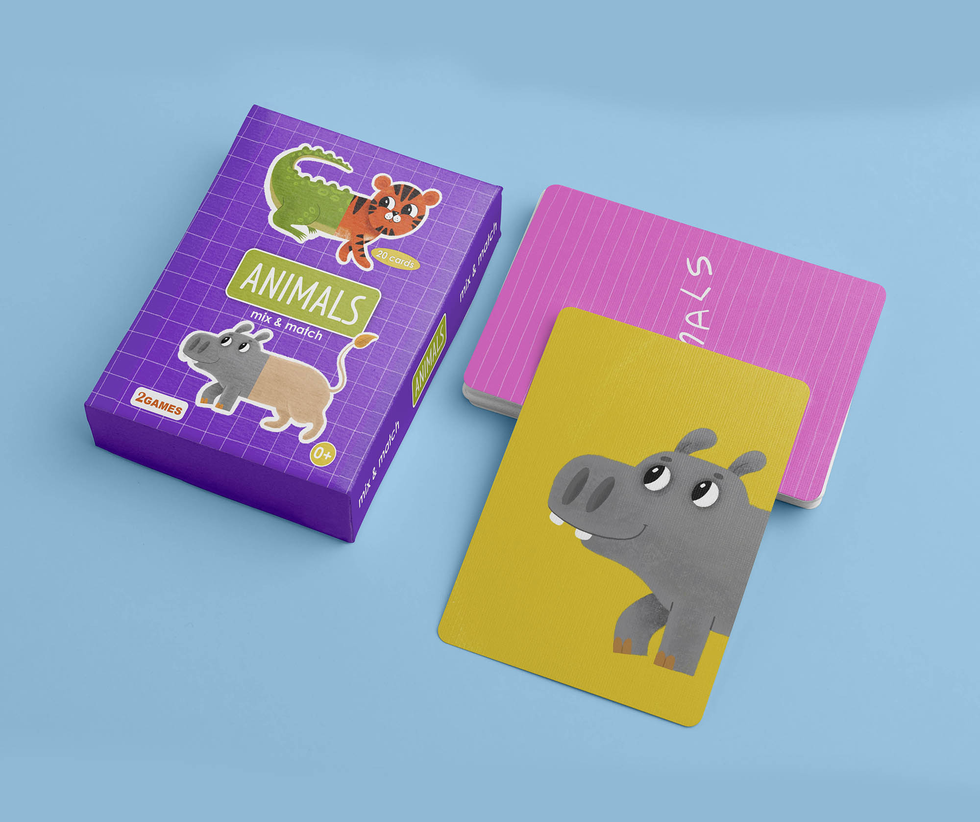 Детская настольная карточная игра "ЖИВОТНЫЕ" — Изображение №4 — Брендинг, Иллюстрация на Dprofile