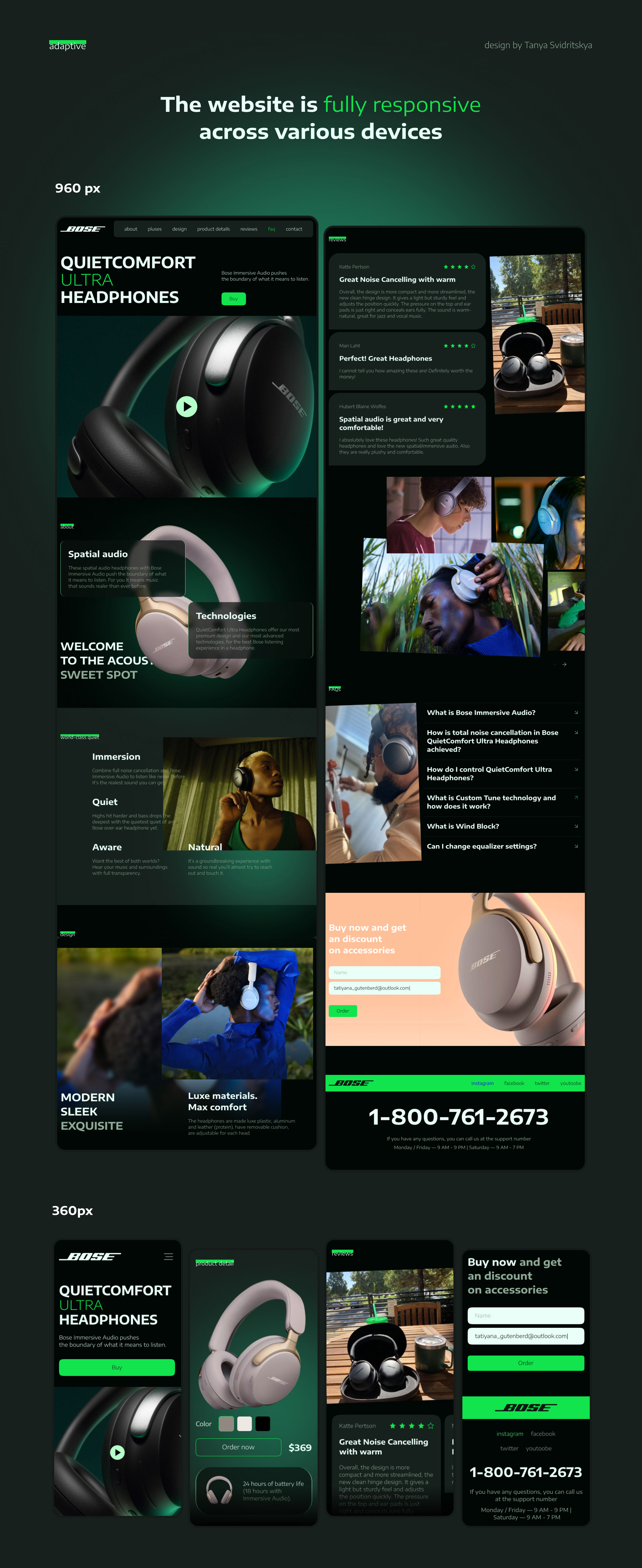 Landing for Bose — Изображение №5 — Интерфейсы, Маркетинг на Dprofile