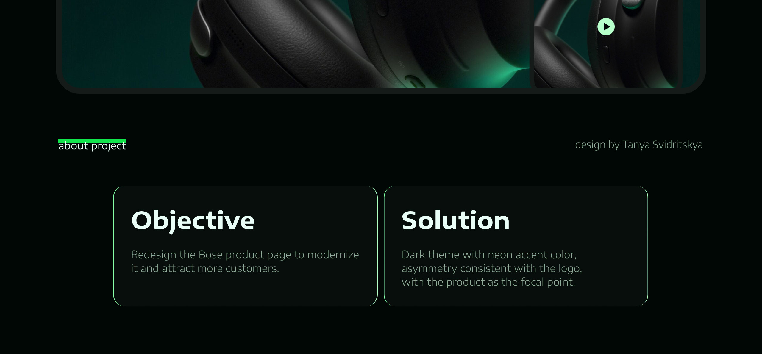 Landing for Bose — Изображение №2 — Интерфейсы, Маркетинг на Dprofile