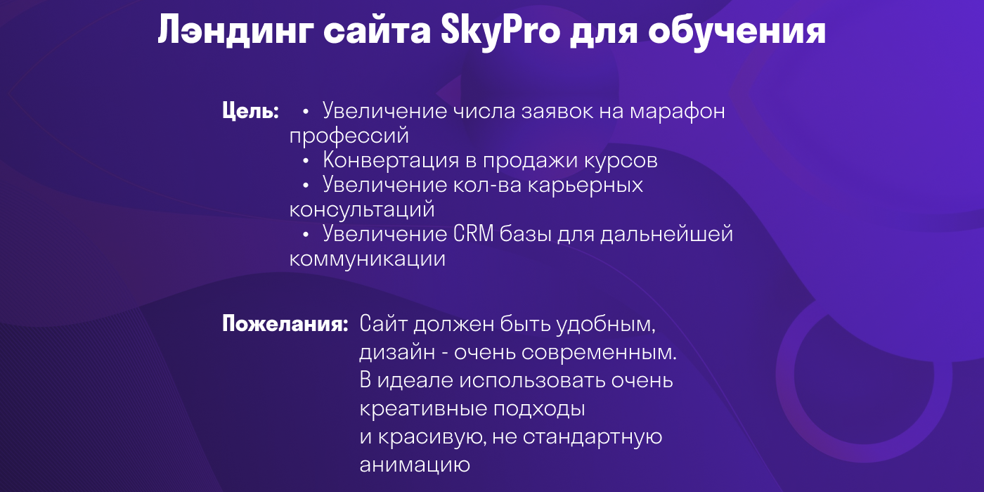 Лэндинг сайта SkyPro — Изображение №2 — Интерфейсы, Брендинг на Dprofile