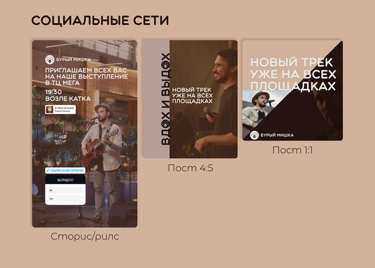 Дизайн код для музыканта "Бурый Мишка" — Изображение №4 — Брендинг на Dprofile