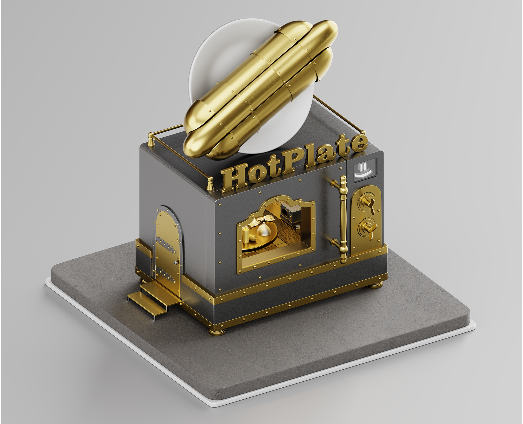 Hot Plate — Иллюстрация, 3D на Dprofile