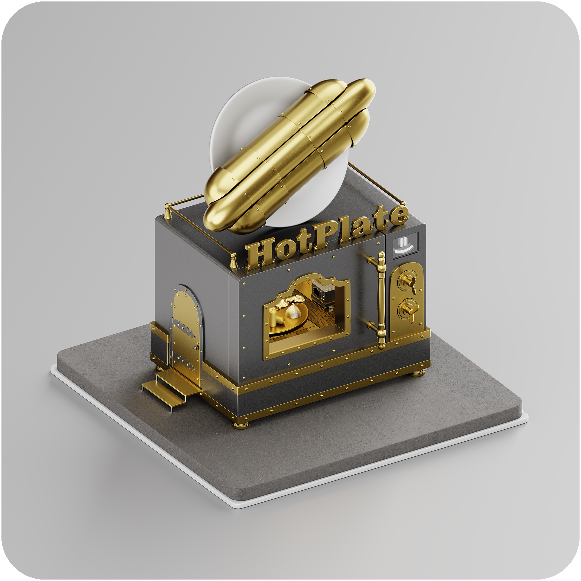 Hot Plate — Изображение №1 — Иллюстрация, 3D на Dprofile