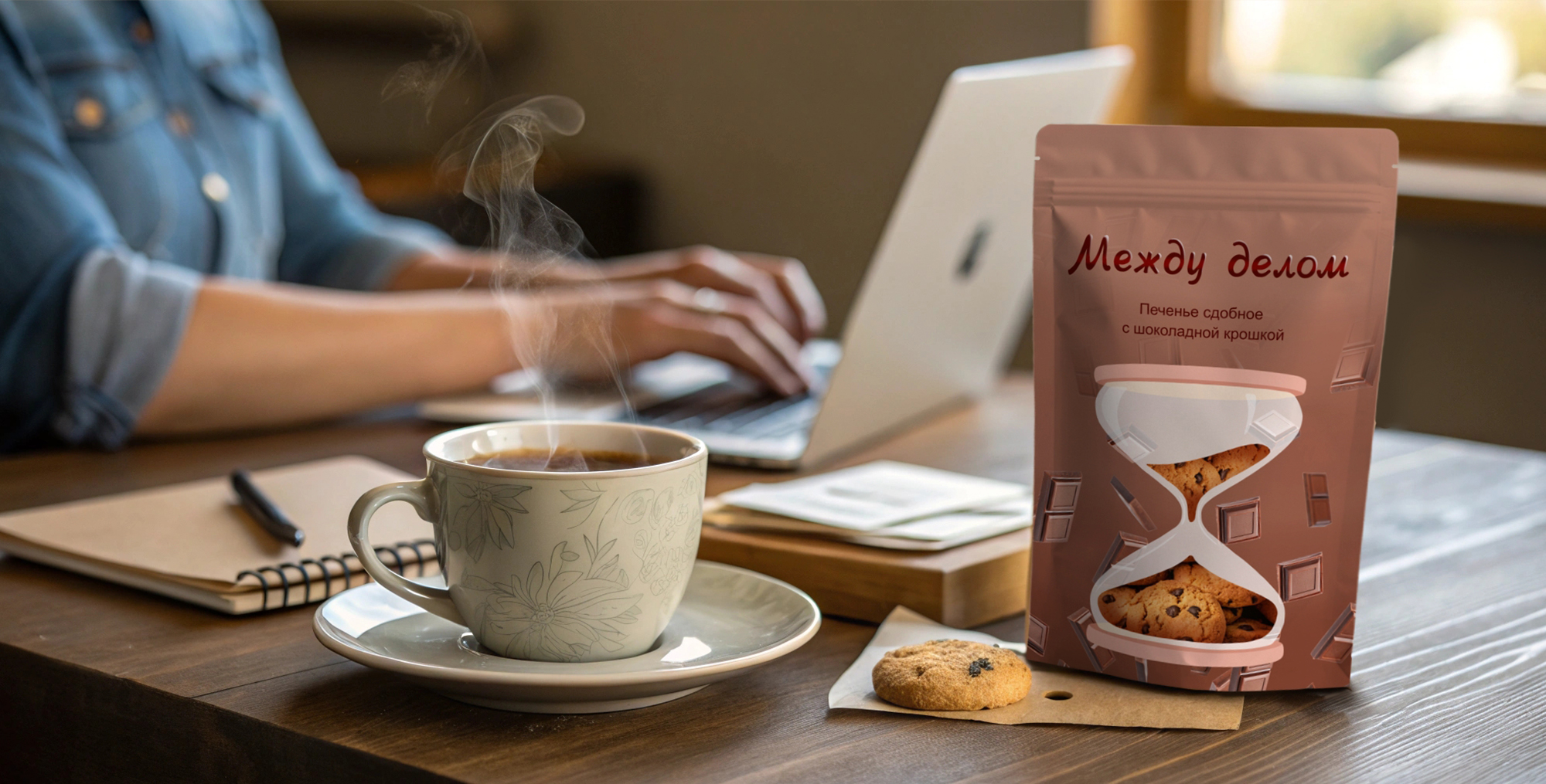 Упаковка печенья "Между делом". Концепт проект. Леттеринг — Изображение №6 — Брендинг, Иллюстрация на Dprofile