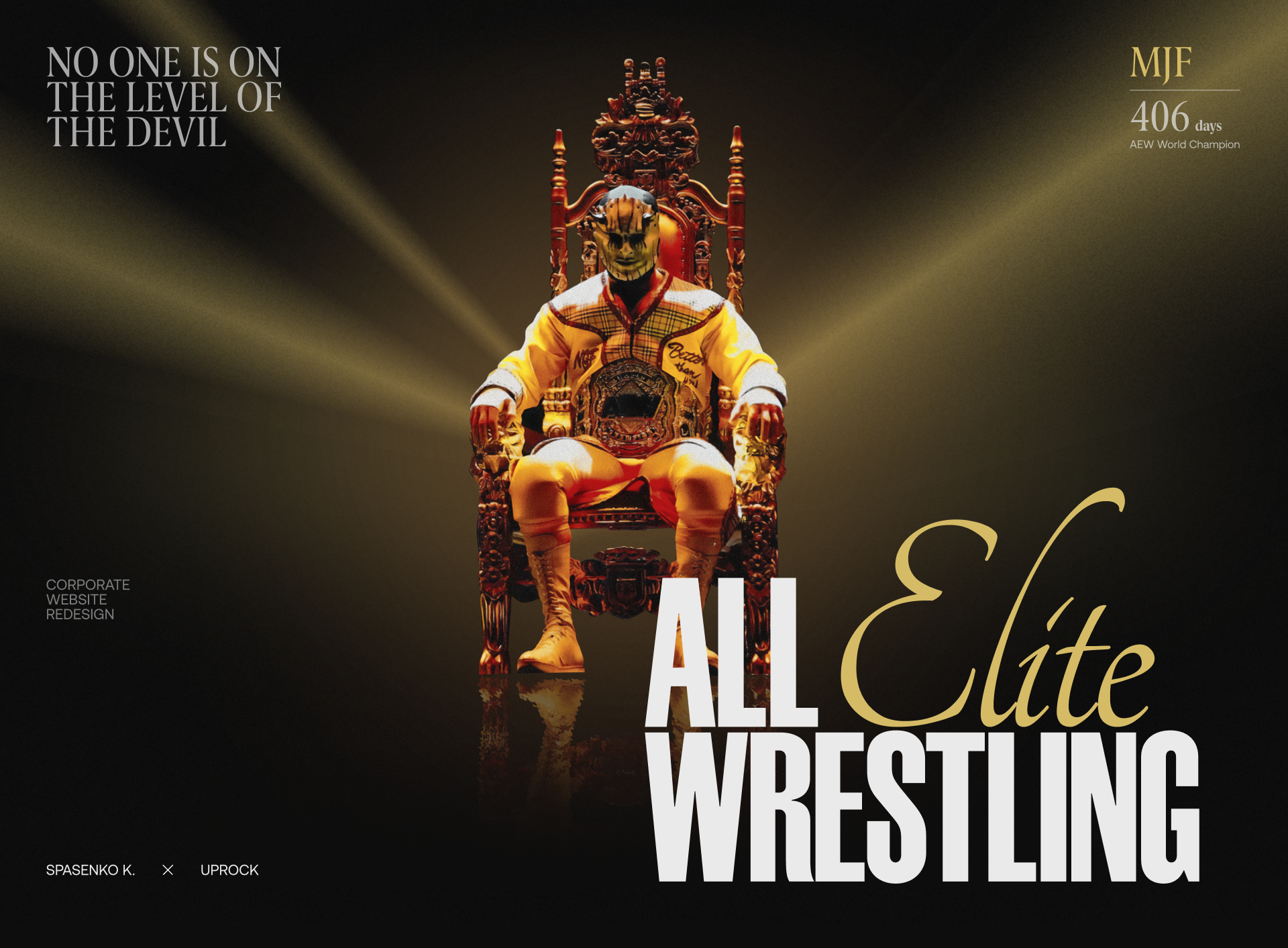 All Elite Wrestling/редизайн корпоративного сайта — Изображение №1 — Графика, Интерфейсы на Dprofile