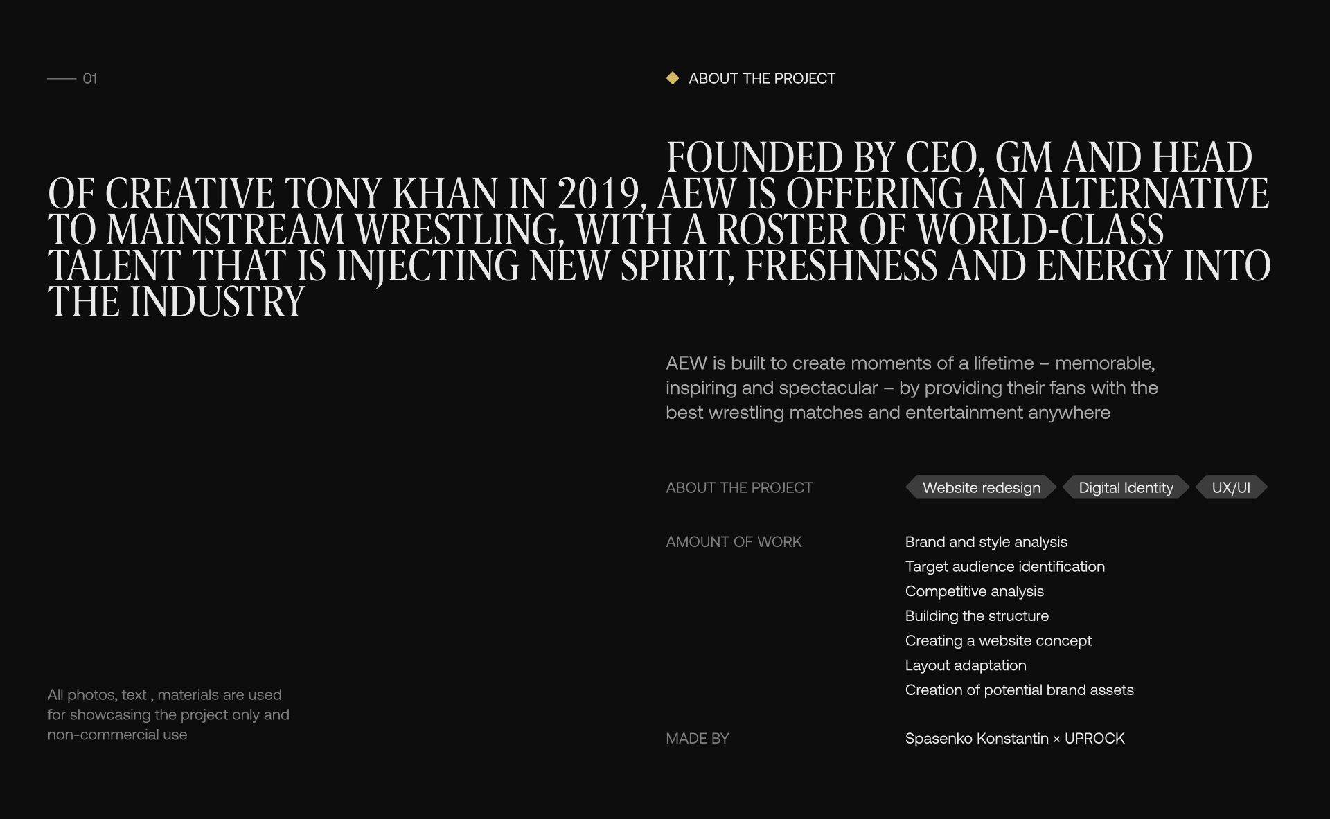 All Elite Wrestling/редизайн корпоративного сайта — Изображение №2 — Графика, Интерфейсы на Dprofile