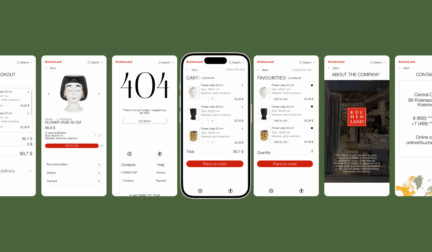 KUCHENLAND / online store — Изображение №6 — Интерфейсы, Маркетинг на Dprofile