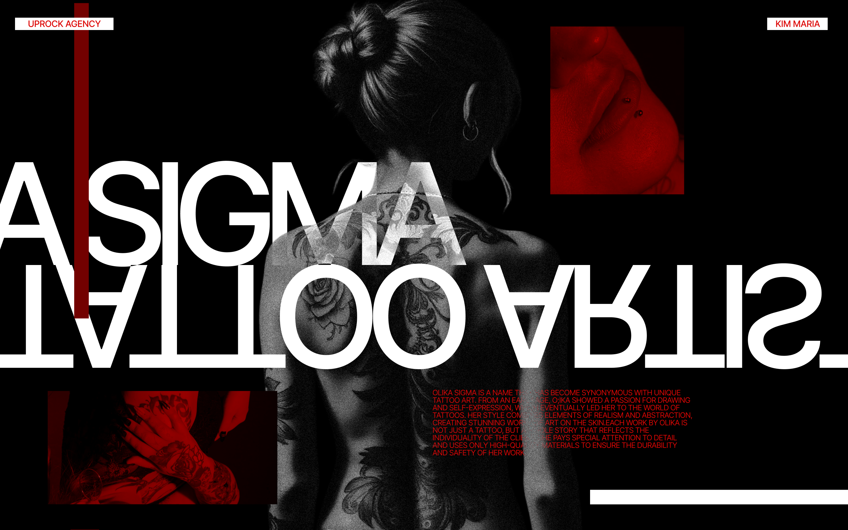 Landing page Tattoo artist Olika Sigma — Изображение №1 — Интерфейсы на Dprofile