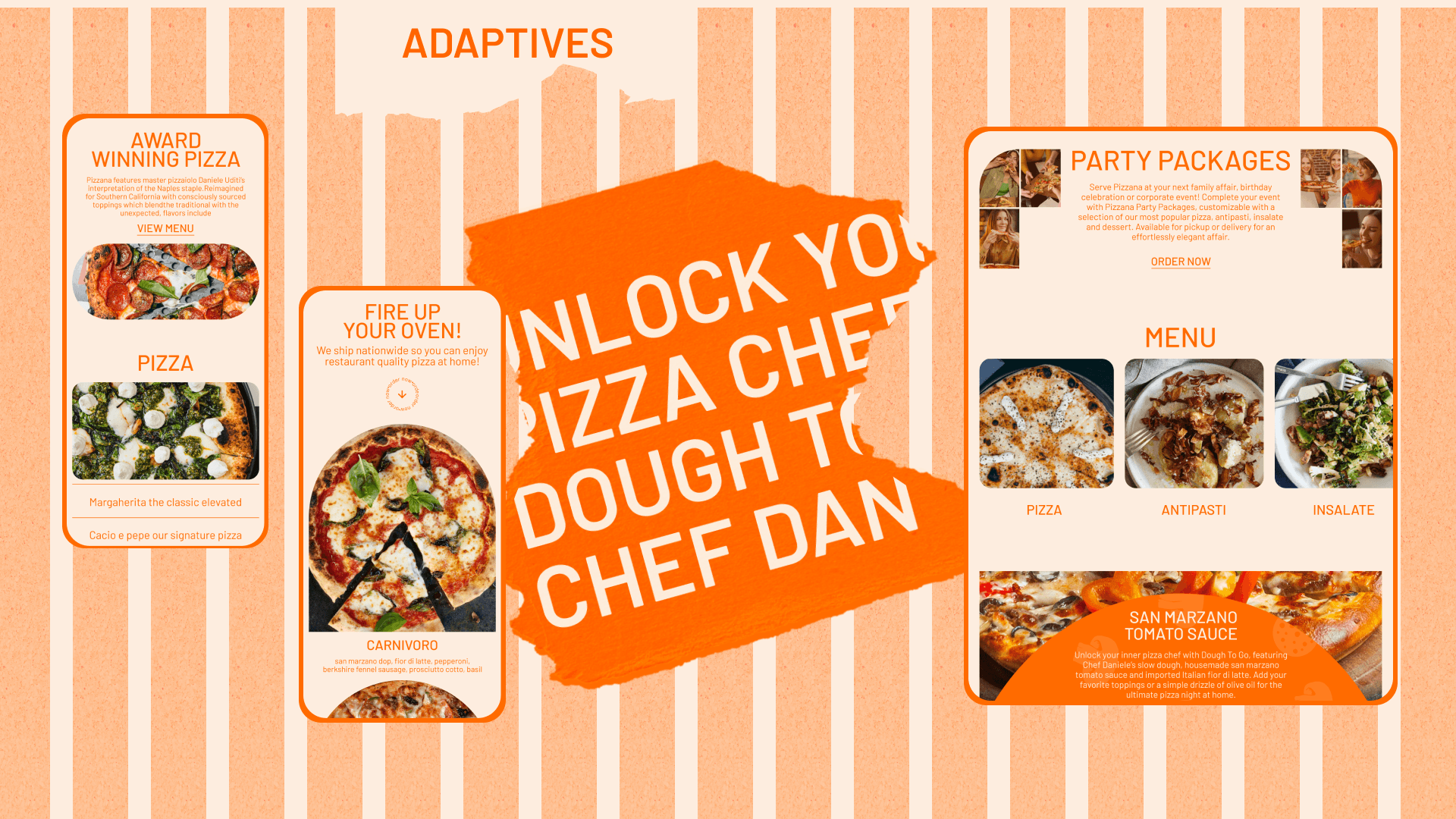Pizzana pizza landing page — Изображение №3 — Интерфейсы на Dprofile