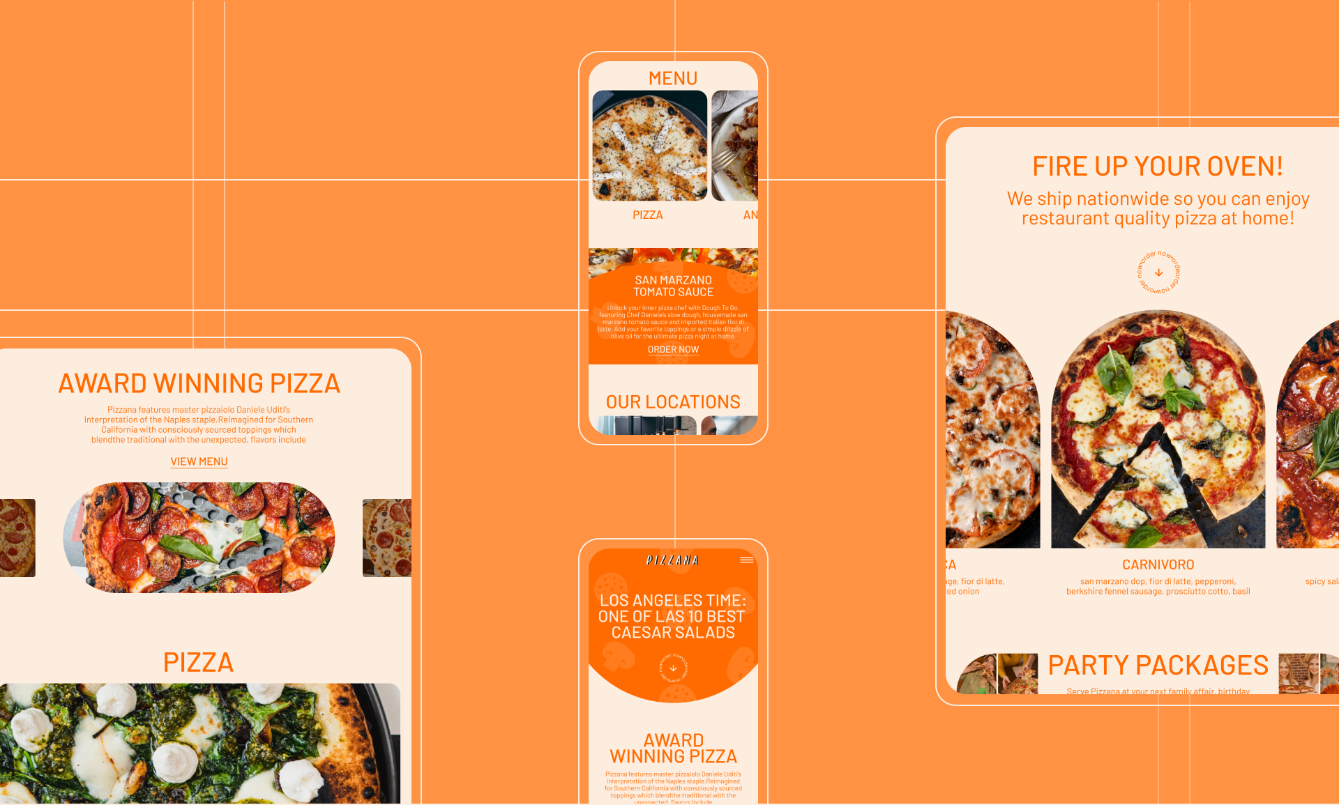 Pizzana pizza landing page — Изображение №7 — Интерфейсы на Dprofile