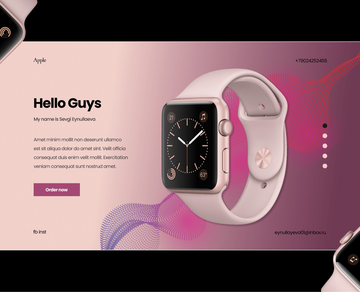 Apple Watch concept (first screen) — Интерфейсы, Брендинг на Dprofile