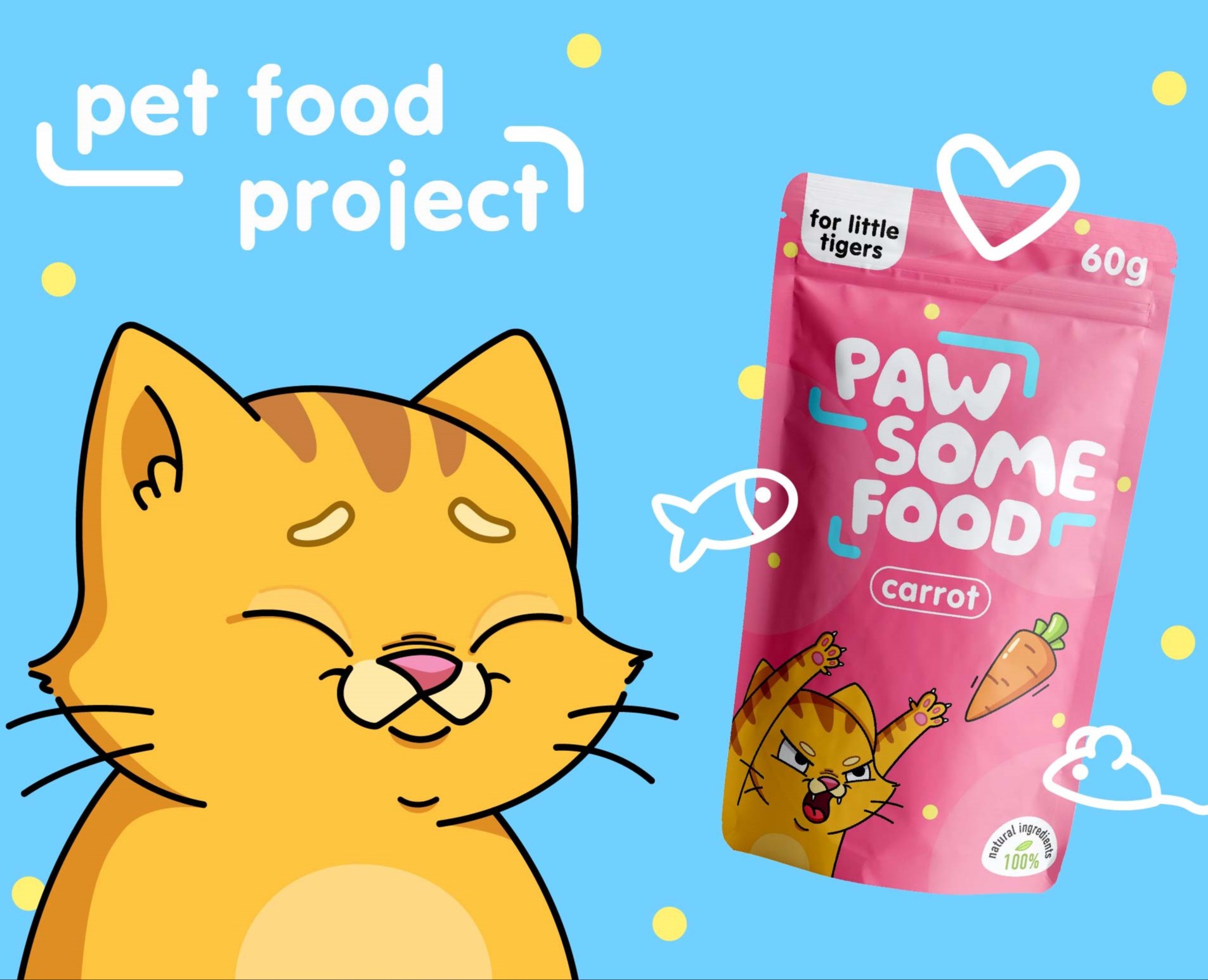 Pawsome Food - Упаковка кошачьих лакомств на Dprofile