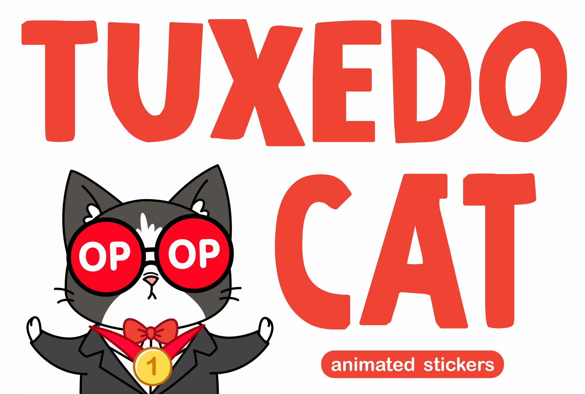 Tuxedo cat - Анимированные стикеры для Telegram — Изображение №1 — Иллюстрация, Анимация на Dprofile