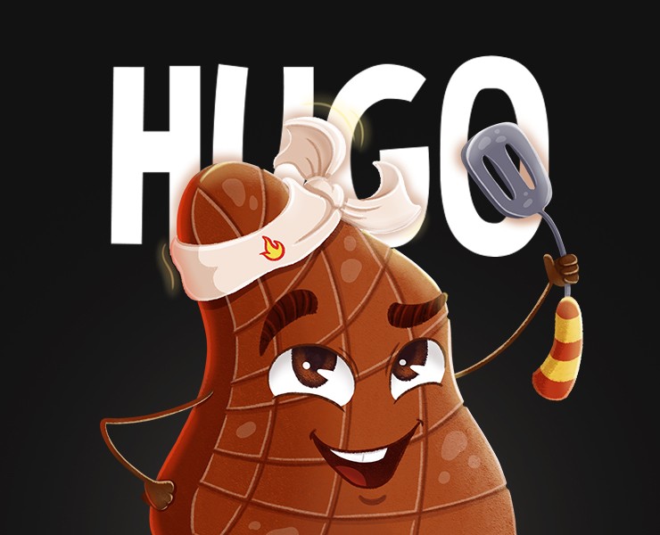 Hugo. Бренд-персонаж для гриль бара — Иллюстрация, Графика на Dprofile