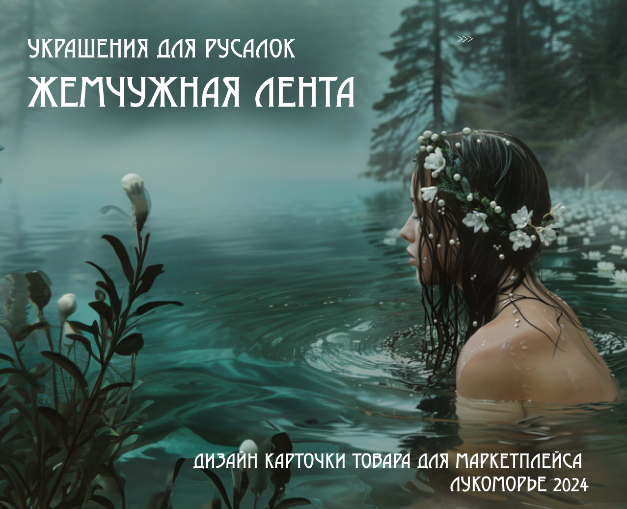Украшения для русалок   Жемчужная Лента. — Иллюстрация, Маркетинг на Dprofile