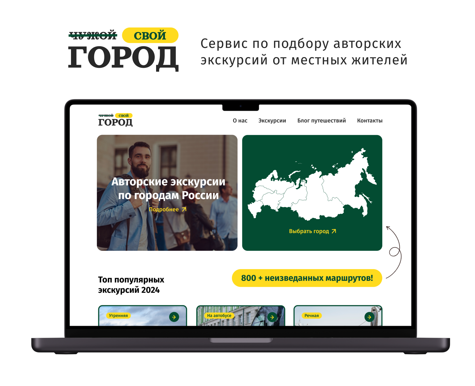 Сайт авторских экскурсий — Интерфейсы на Dprofile