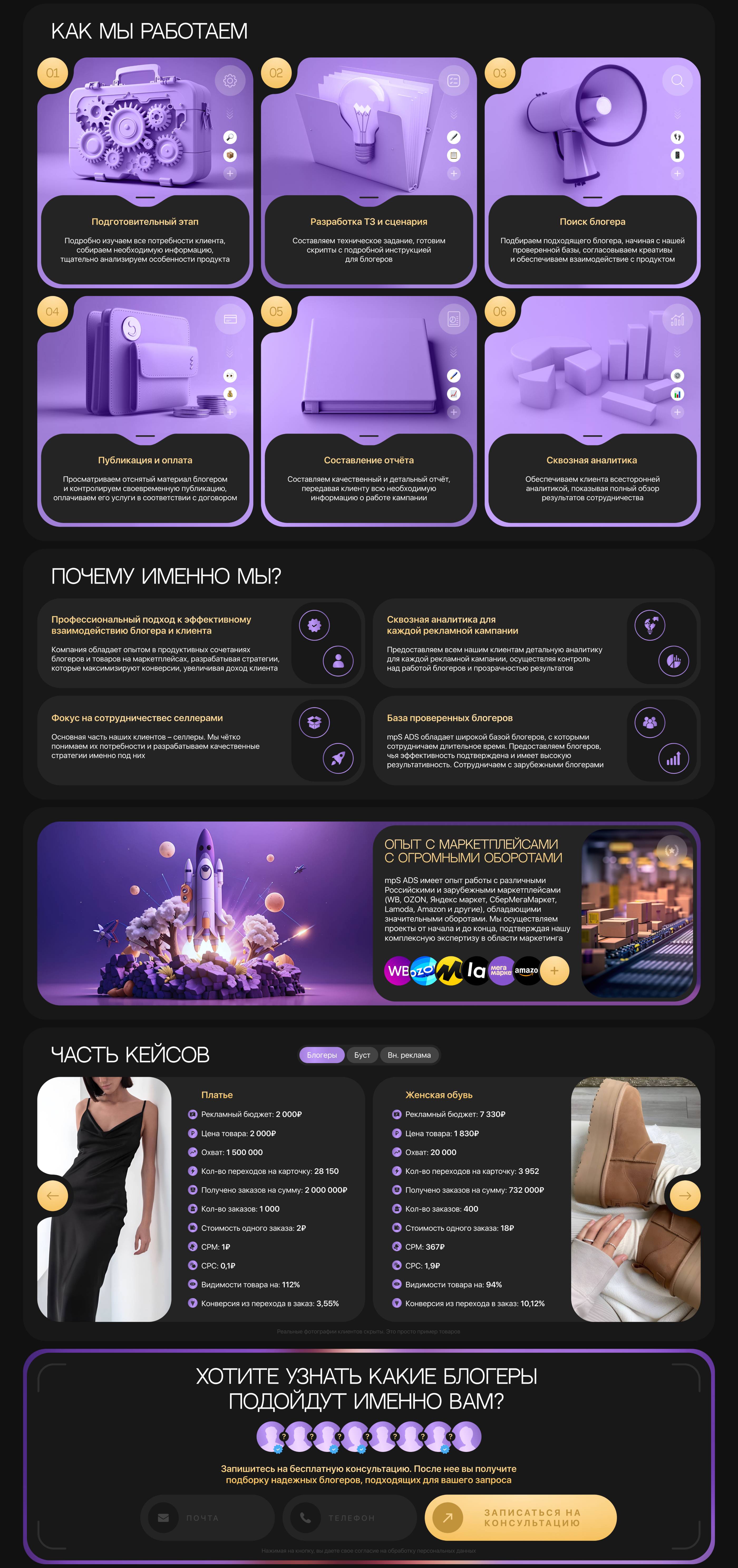 Дизайн сайта для рекламного агентства / Landing page — Изображение №4 — Интерфейсы, Графика на Dprofile
