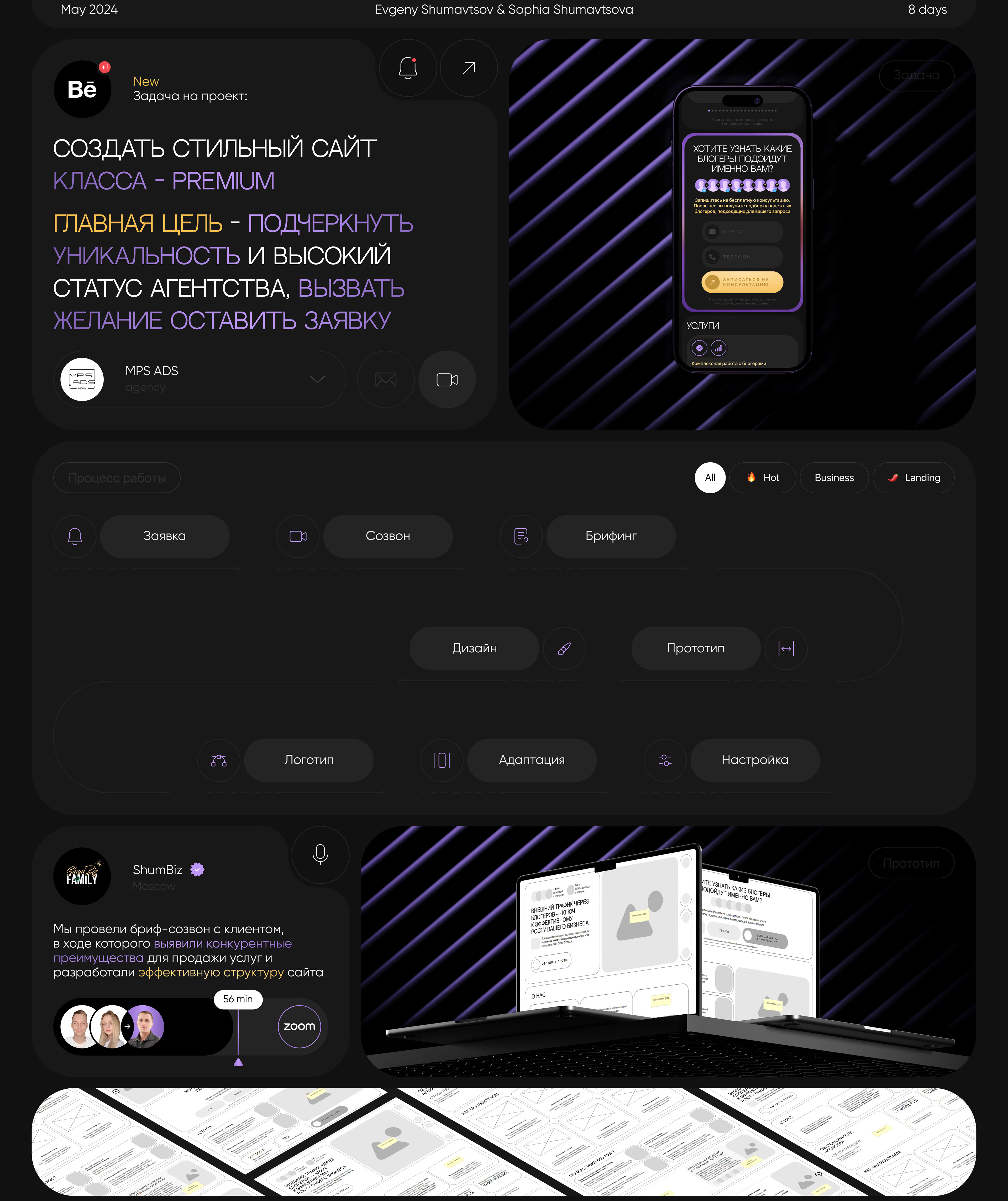 Дизайн сайта для рекламного агентства / Landing page — Изображение №2 — Интерфейсы, Графика на Dprofile