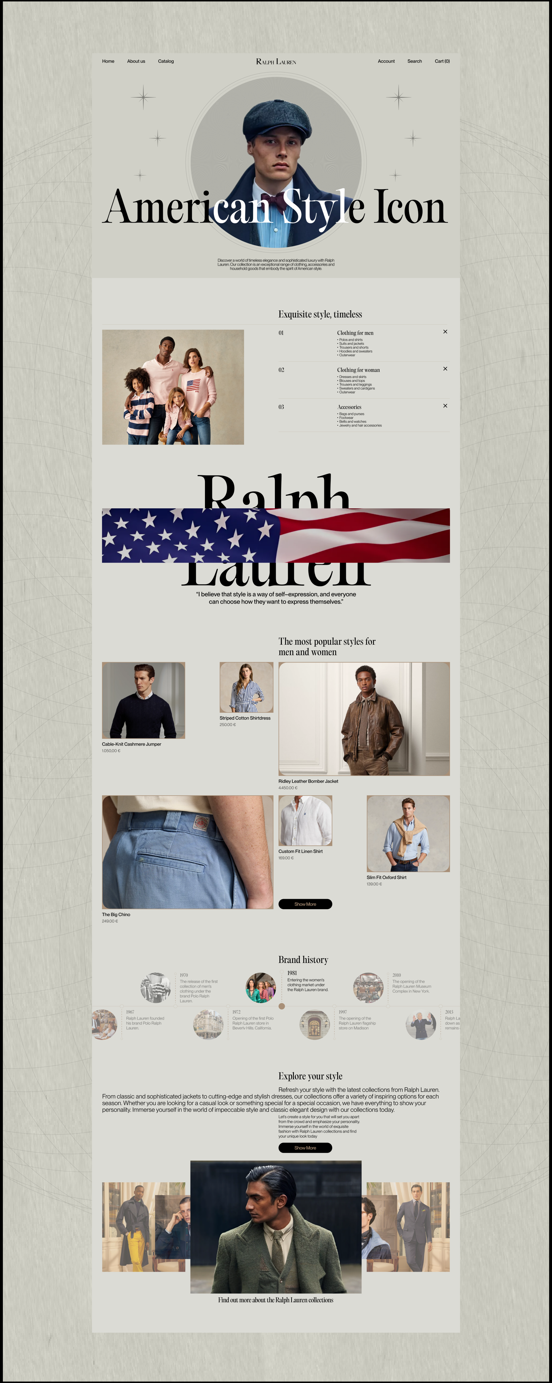 Ralph Lauren website redesign concept — Изображение №3 — Интерфейсы, Брендинг на Dprofile