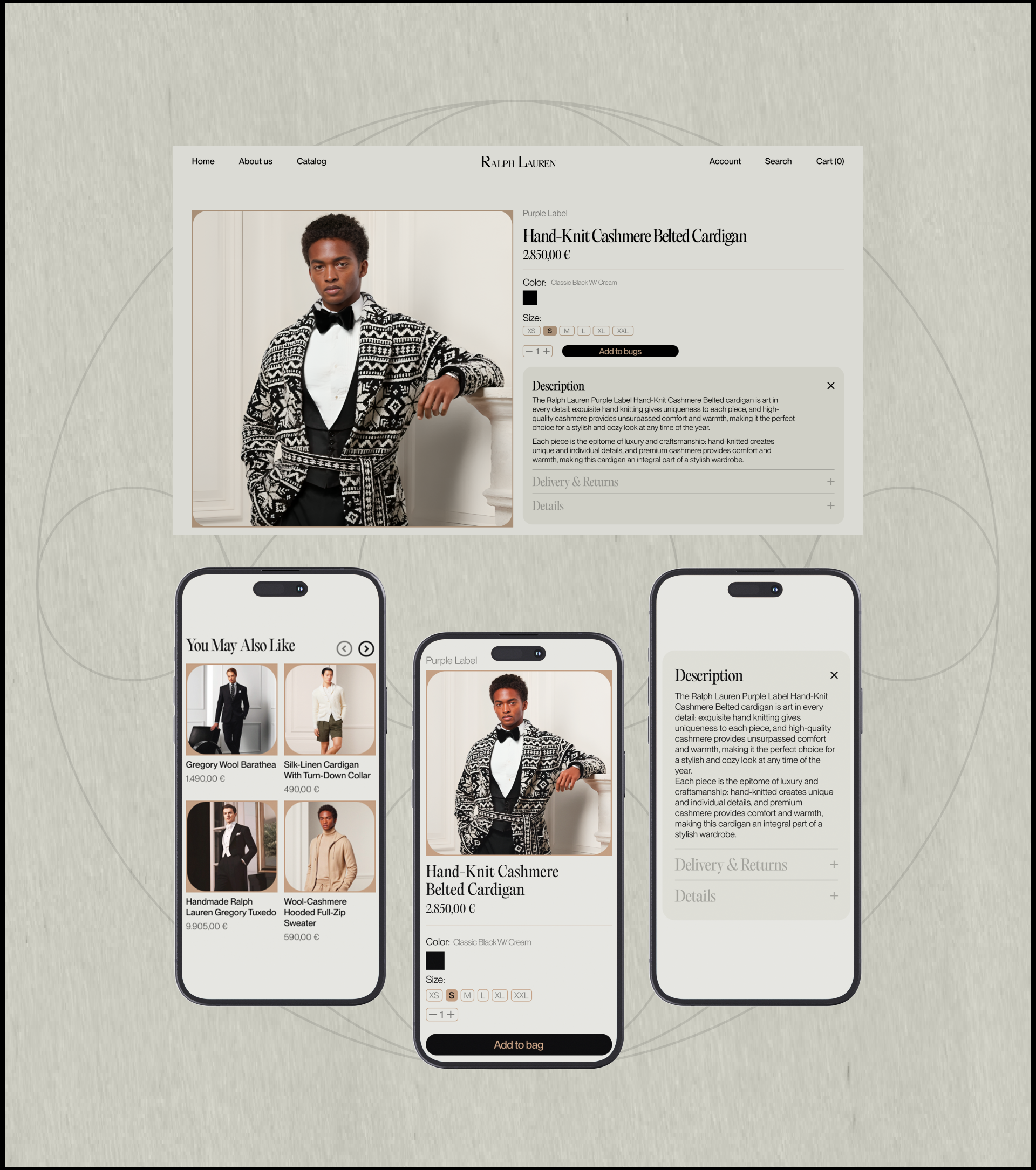 Ralph Lauren website redesign concept — Изображение №7 — Интерфейсы, Брендинг на Dprofile