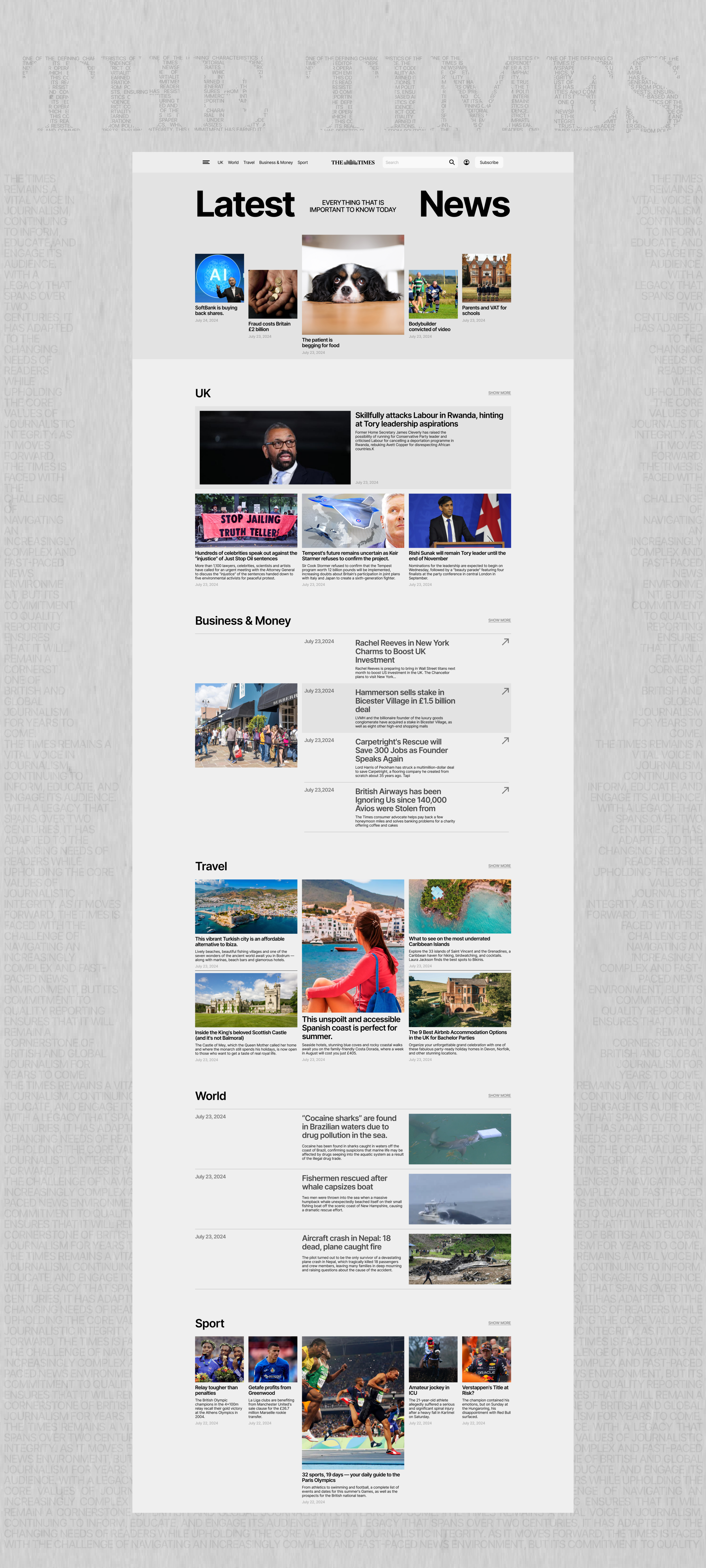 The Times_News website_Redesign — Изображение №4 — Интерфейсы, Брендинг на Dprofile