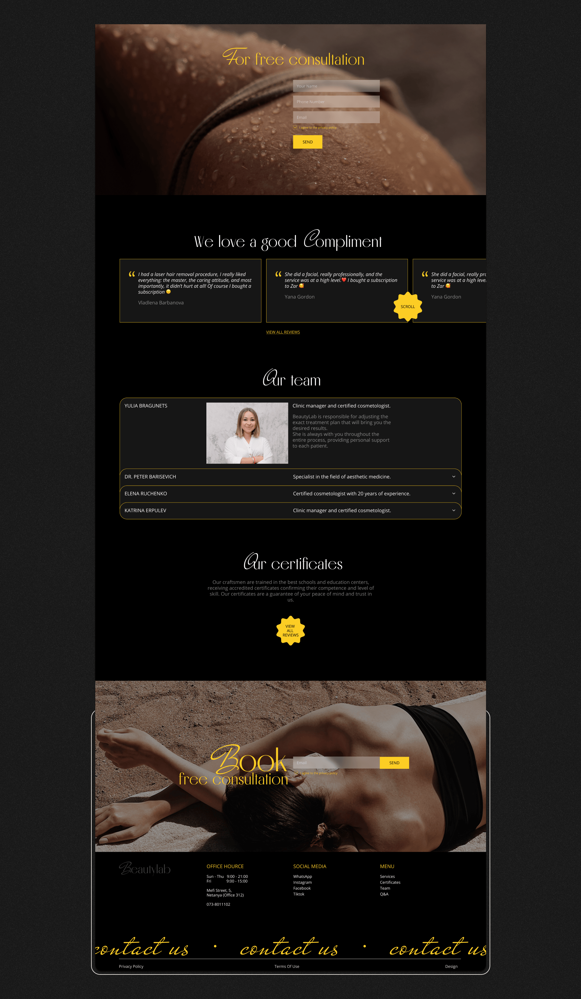 Beauty lab | Landing page — Изображение №6 — Интерфейсы, Брендинг на Dprofile