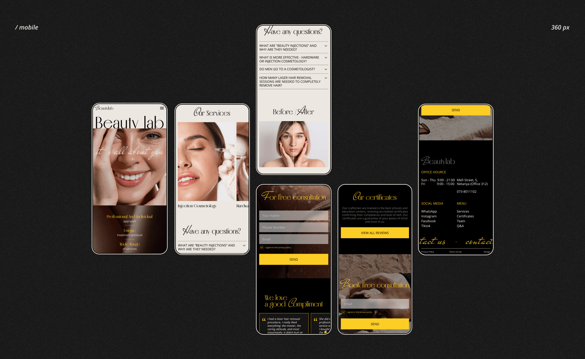 Beauty lab | Landing page — Изображение №8 — Интерфейсы, Брендинг на Dprofile