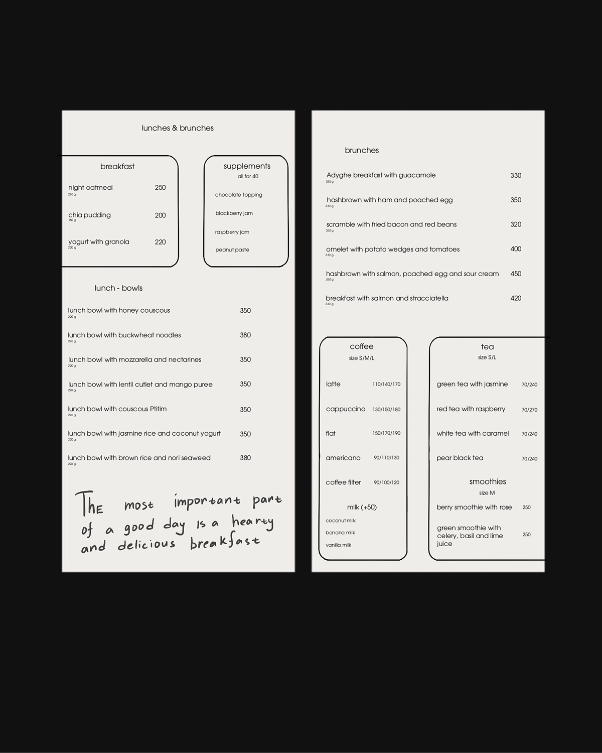 lunches & brunches — Изображение №9 — Интерфейсы, Брендинг на Dprofile