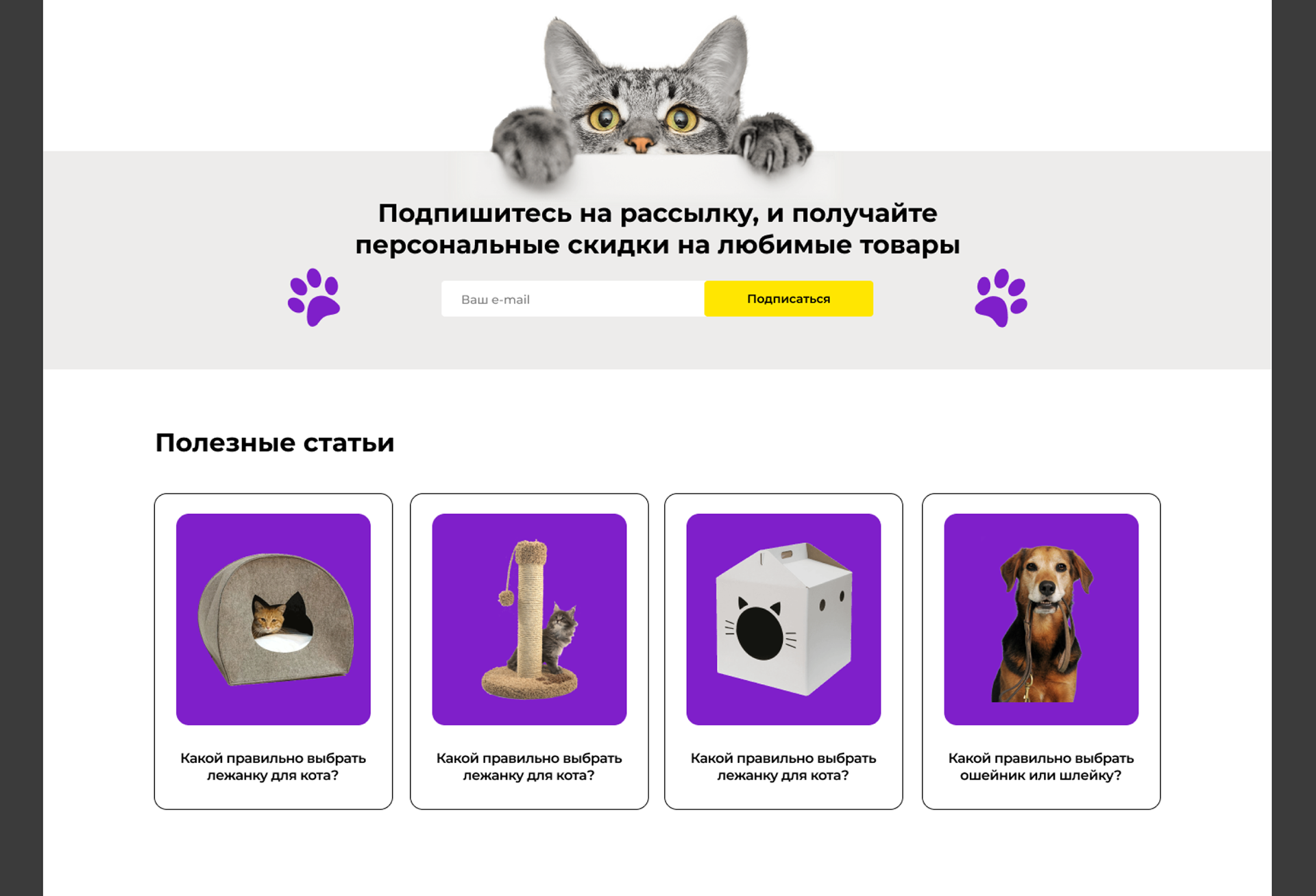 PETSTORE / ЗООМАГАЗИН — Изображение №6 — Интерфейсы на Dprofile