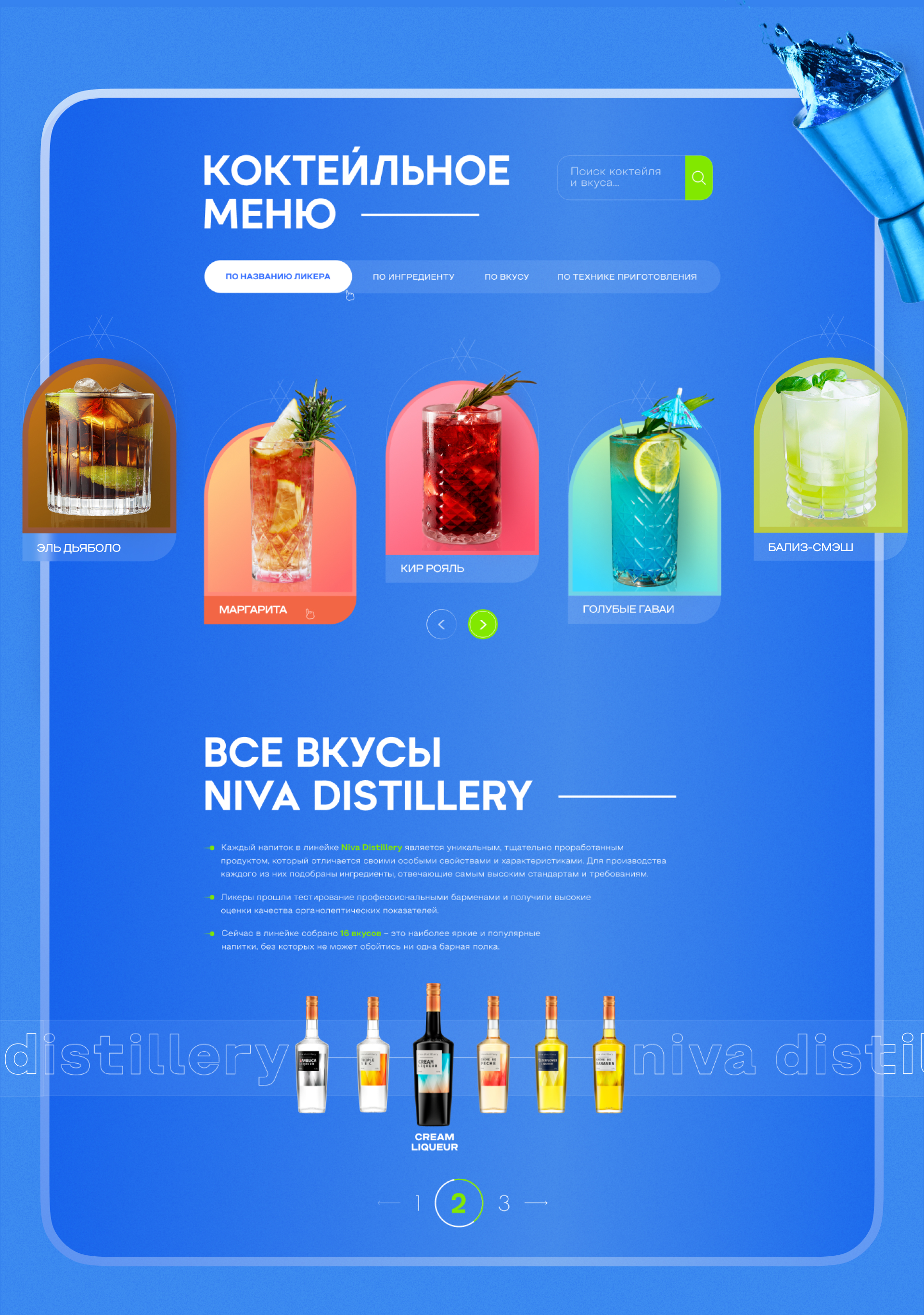 Niva Distillery. Промосайт ликеро-водочного завода — Изображение №6 — Интерфейсы, Брендинг на Dprofile