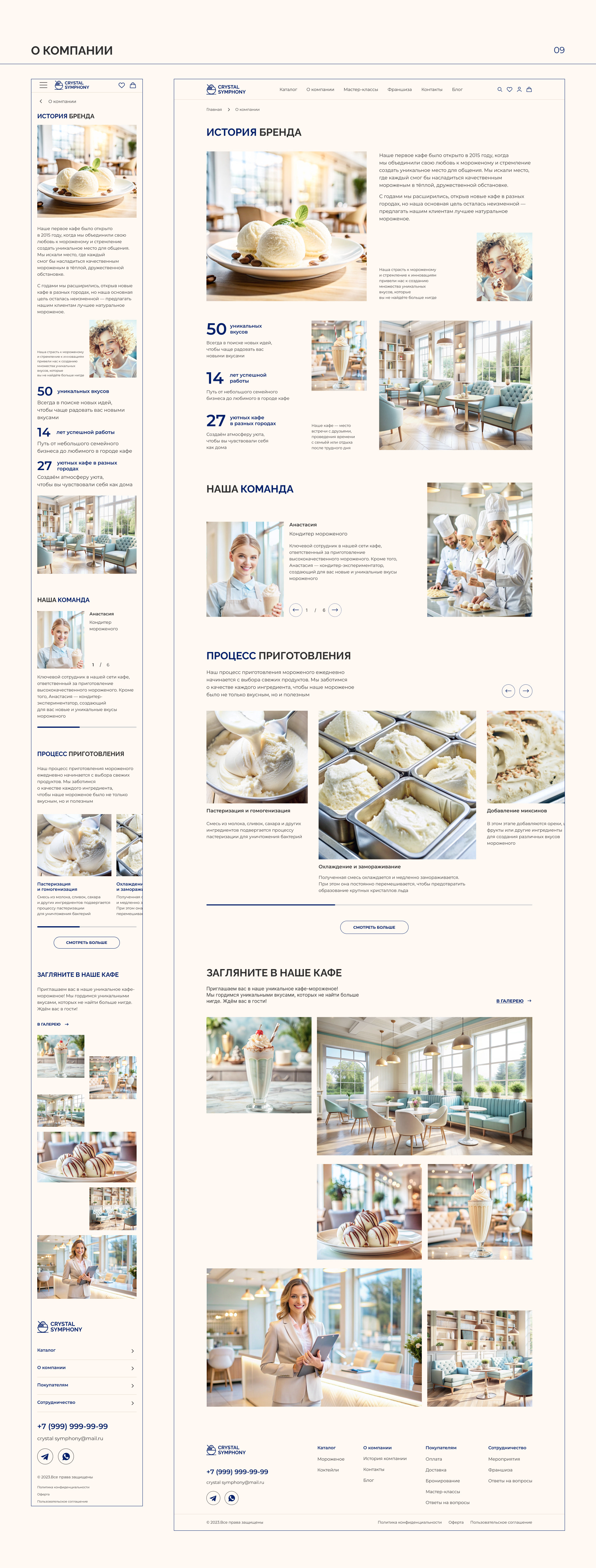 Ice cream parlor "Crystal symphony" — Изображение №12 — Интерфейсы на Dprofile