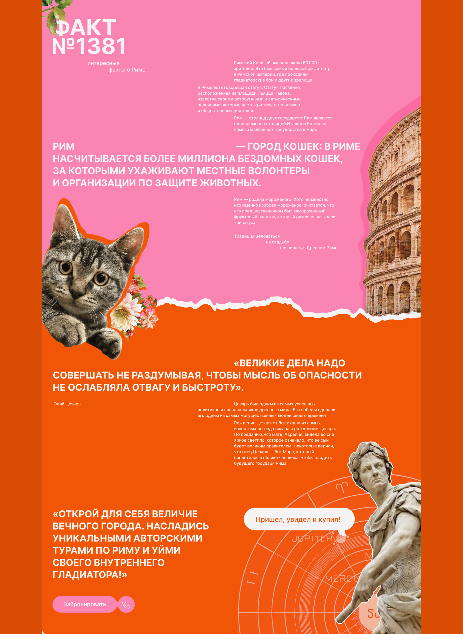 Tours in Rome | UX/UI Design — Изображение №15 — Интерфейсы, Графика на Dprofile