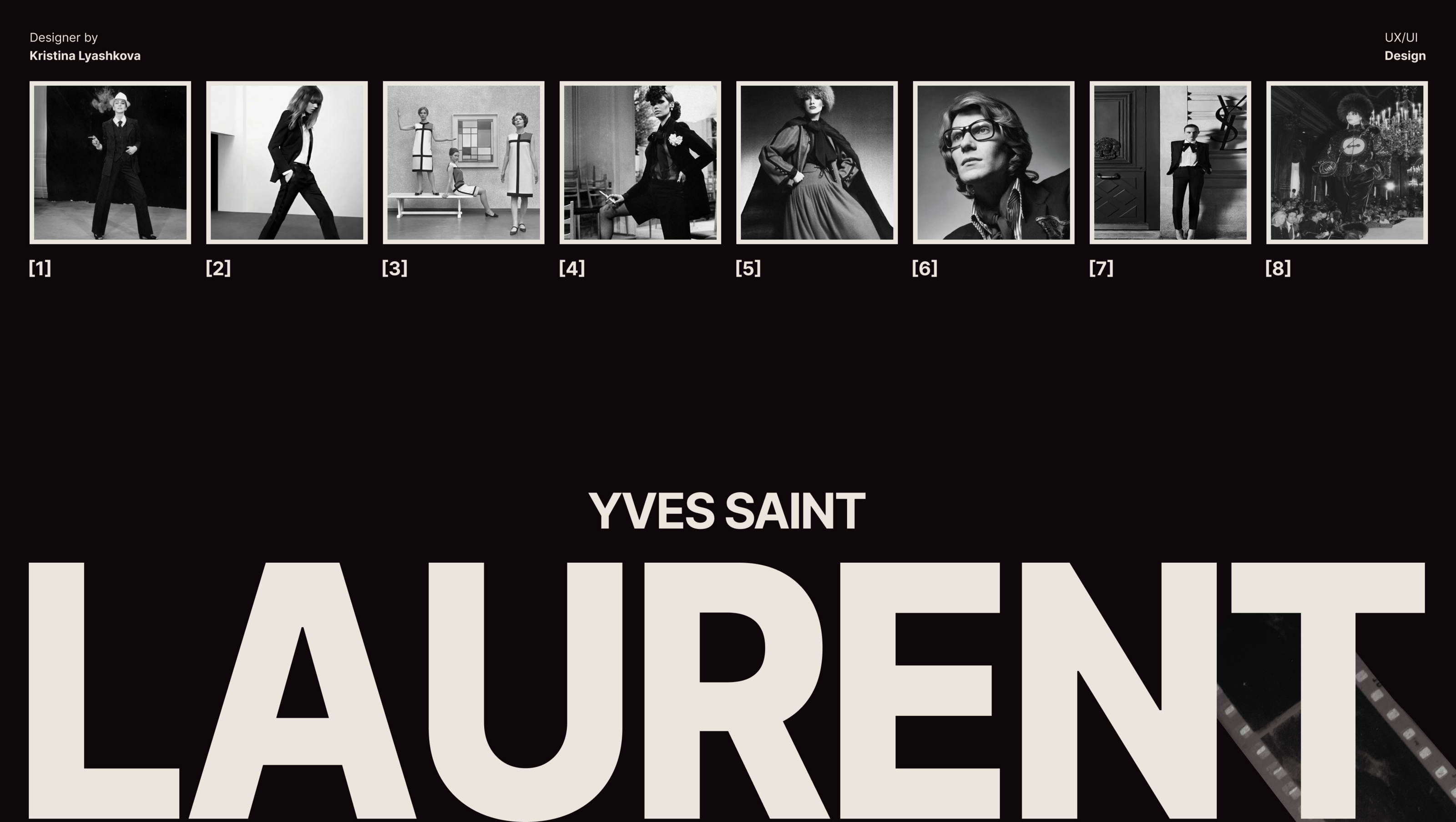 Yves Saint Laurent | UX/UI Design — Изображение №1 — Интерфейсы, Графика на Dprofile