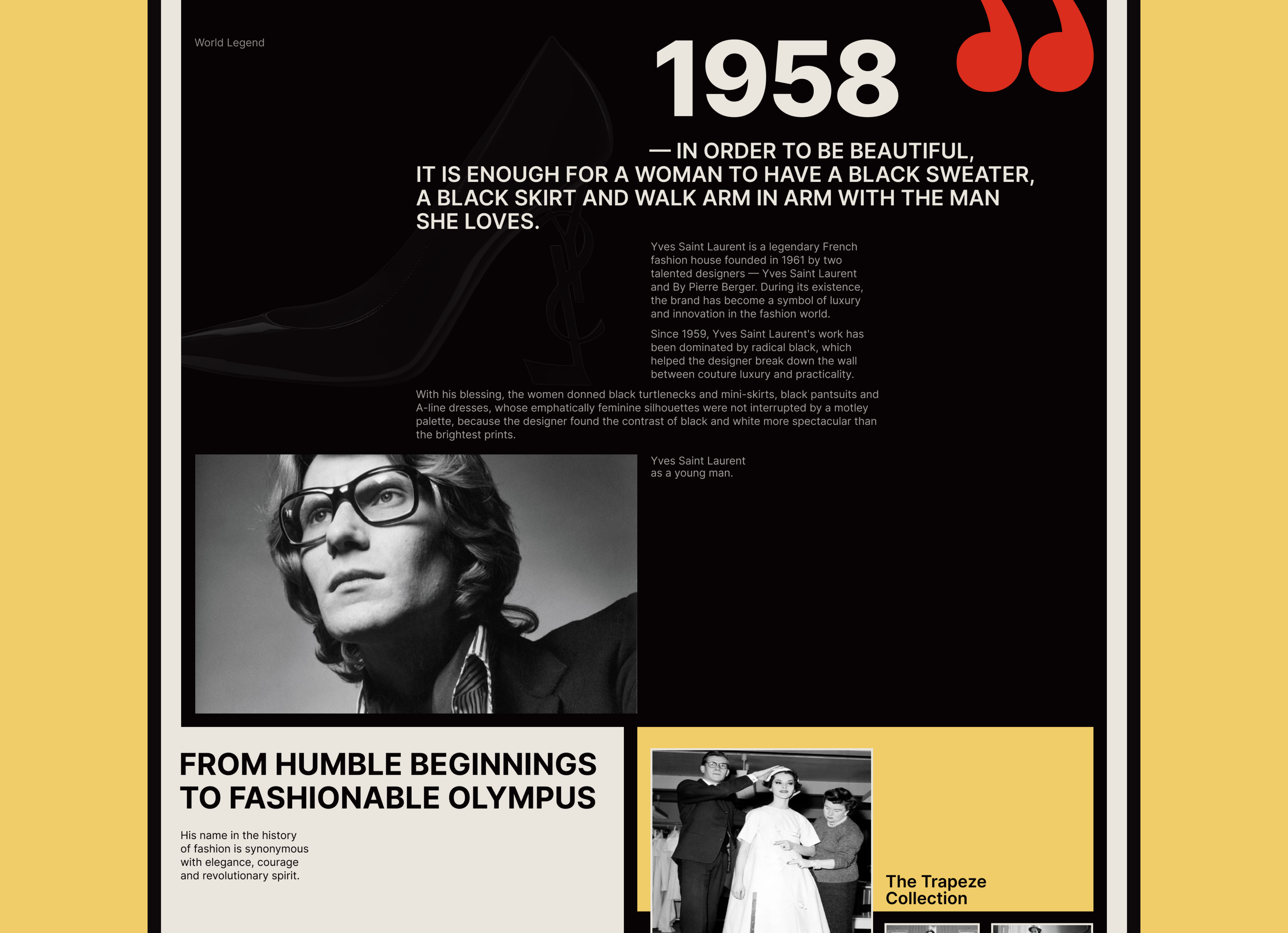 Yves Saint Laurent | UX/UI Design — Изображение №7 — Интерфейсы, Графика на Dprofile