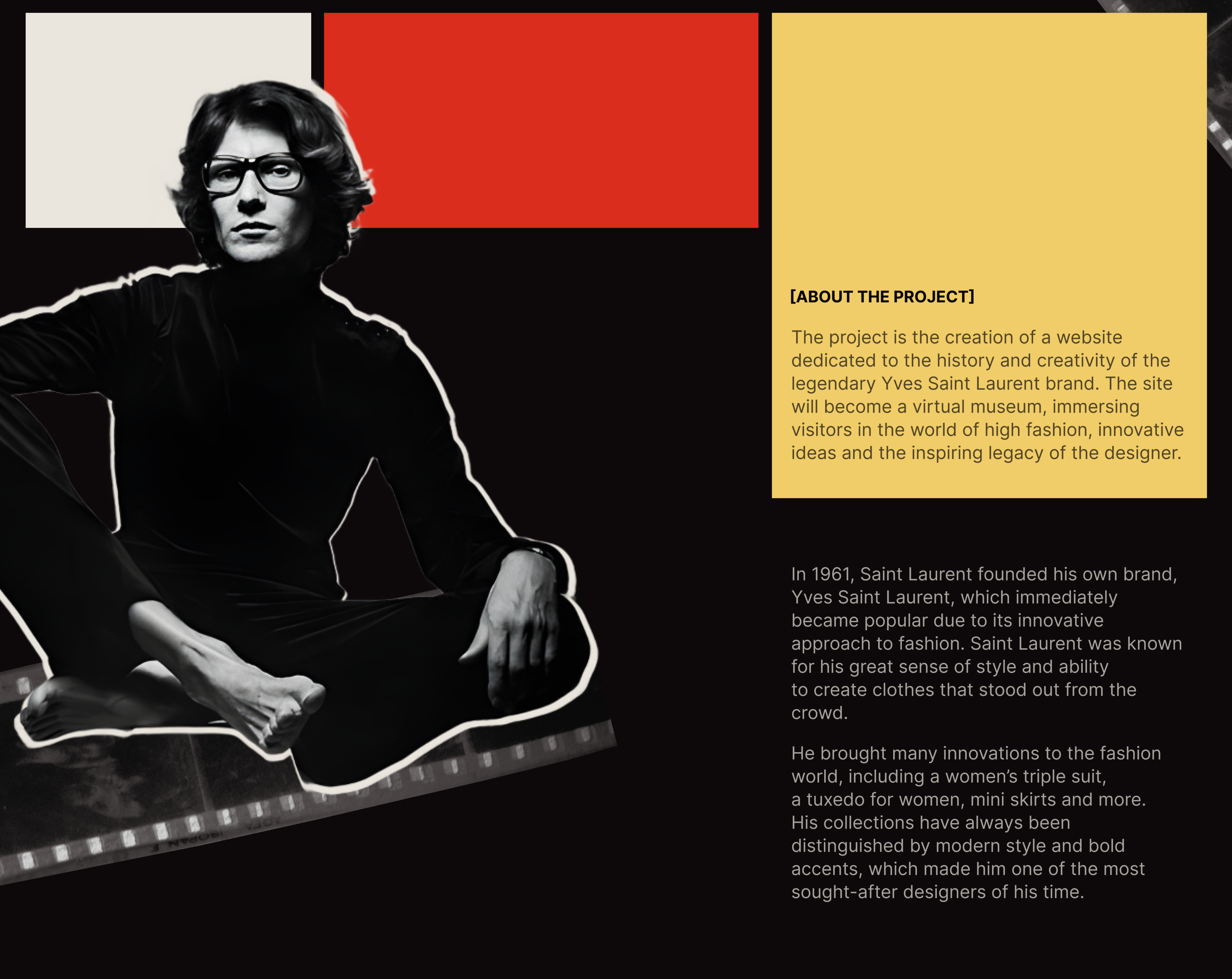 Yves Saint Laurent | UX/UI Design — Изображение №2 — Интерфейсы, Графика на Dprofile